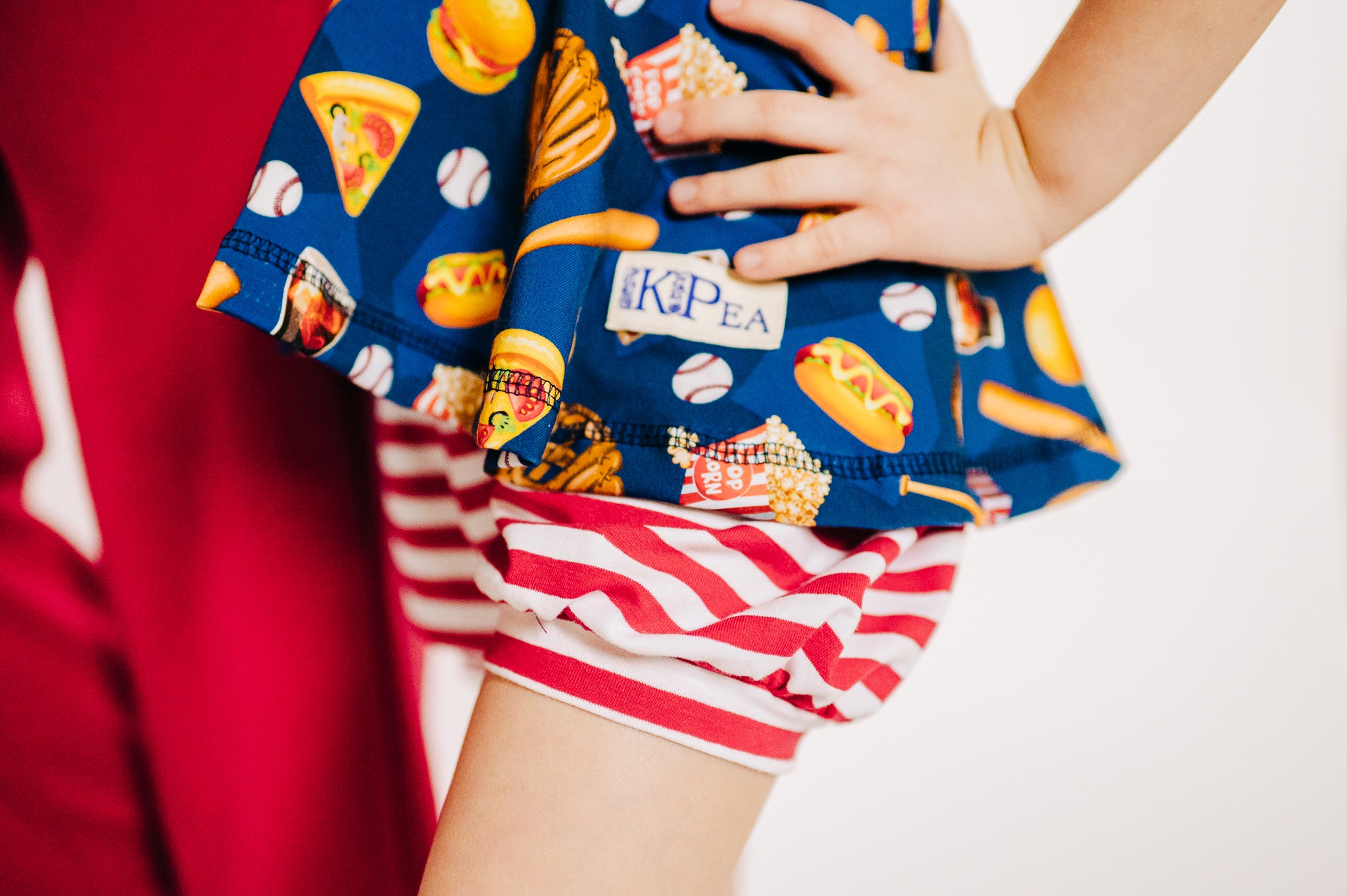 Red and White striped Bubble shorts (ships in 2 weeks)