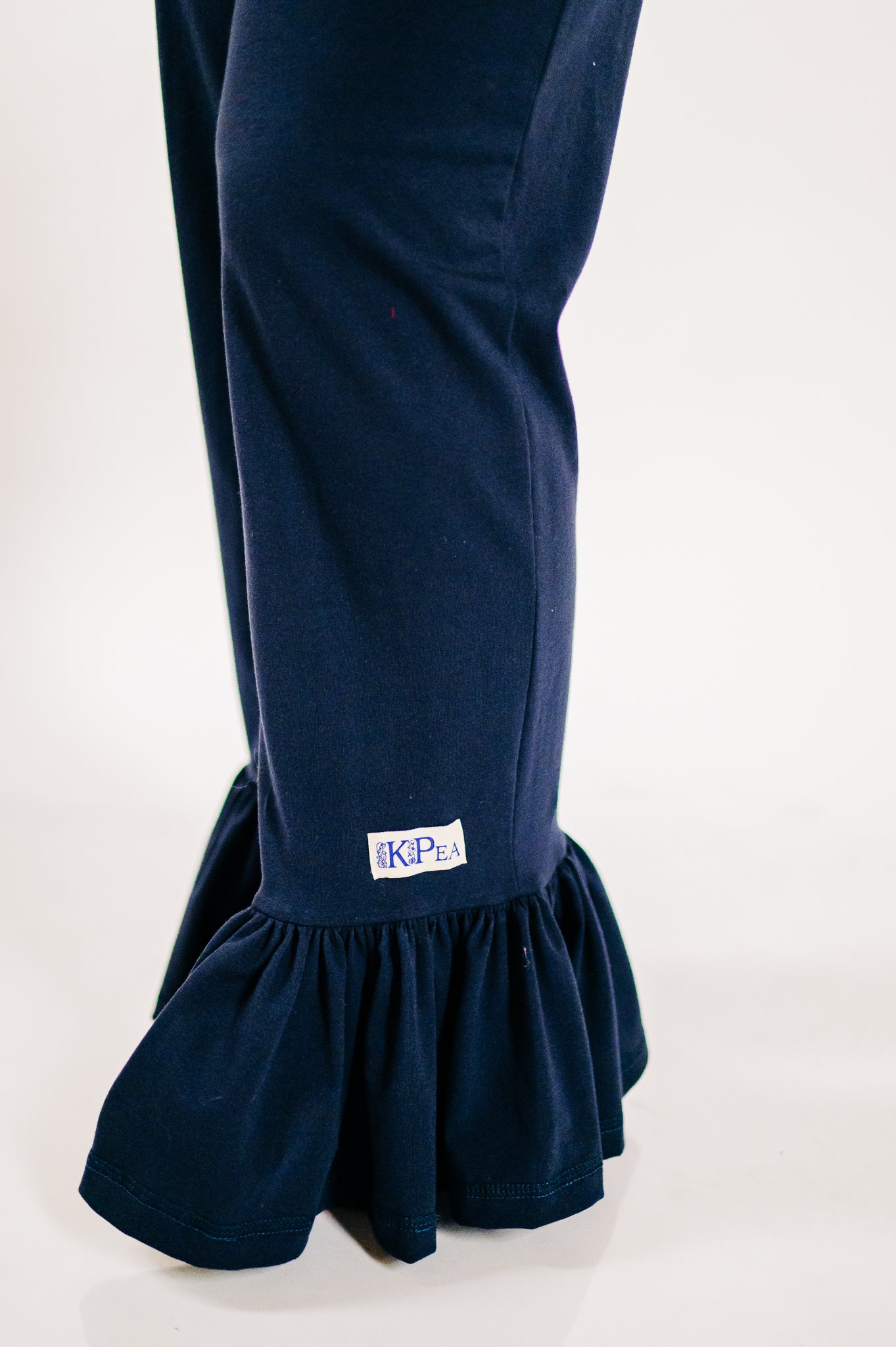 Ladies Navy Blue Big Ruffle Pants