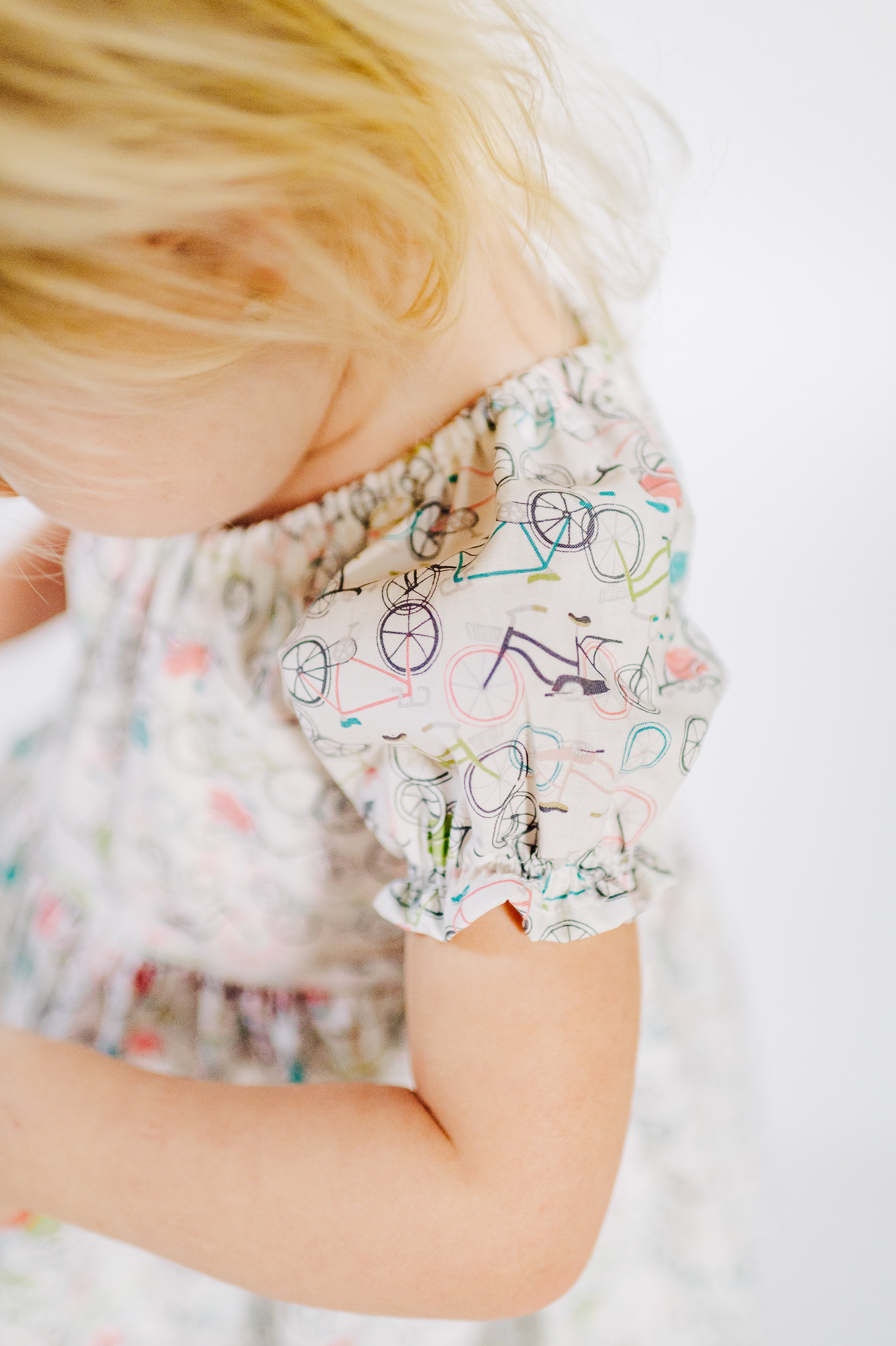 Tour D' France Peasant Puff Sleeved Twirl dress (ships in 2 weeks)