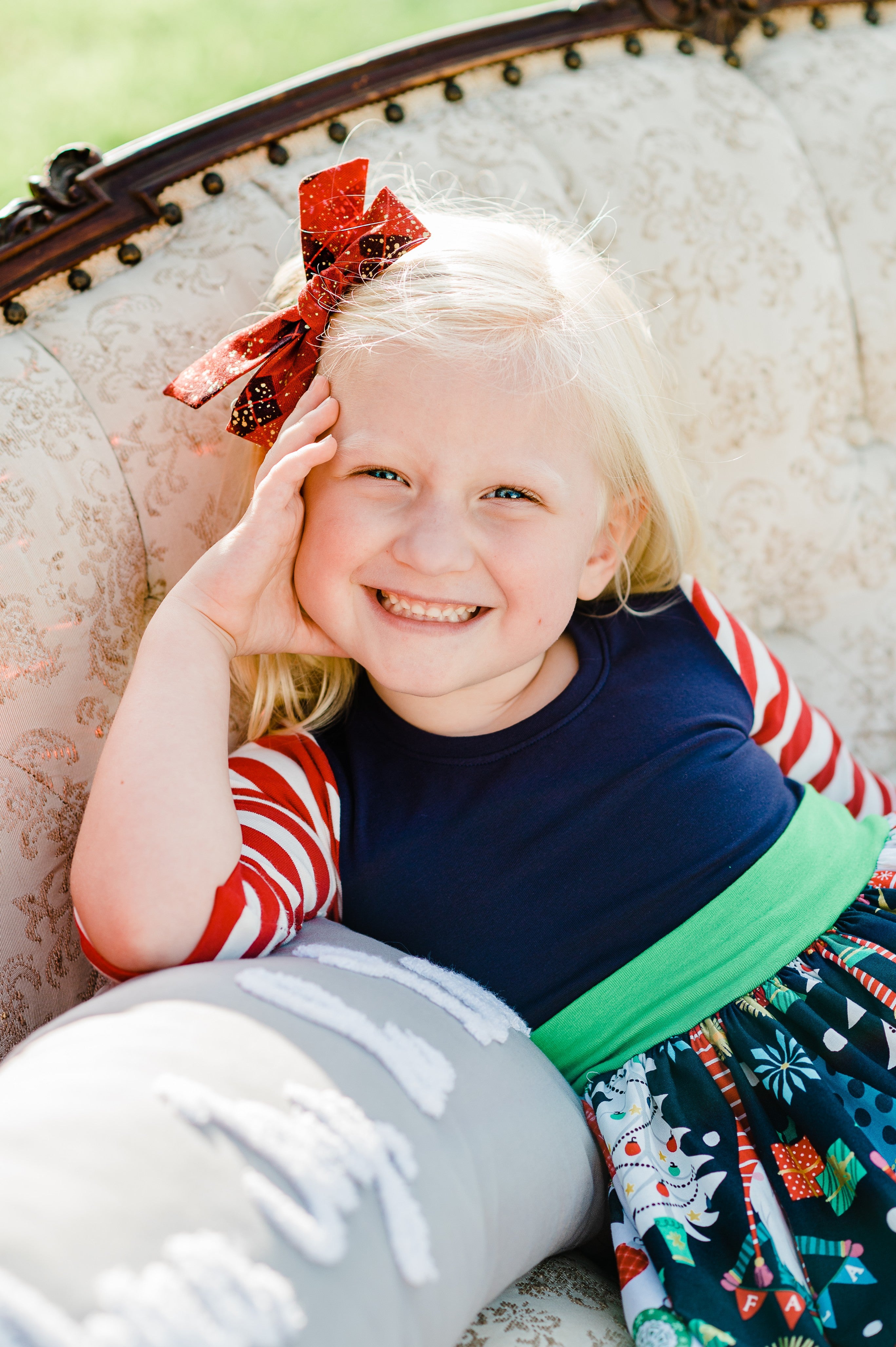 Gnome For The Holidays 3/4 Sleeve Dress