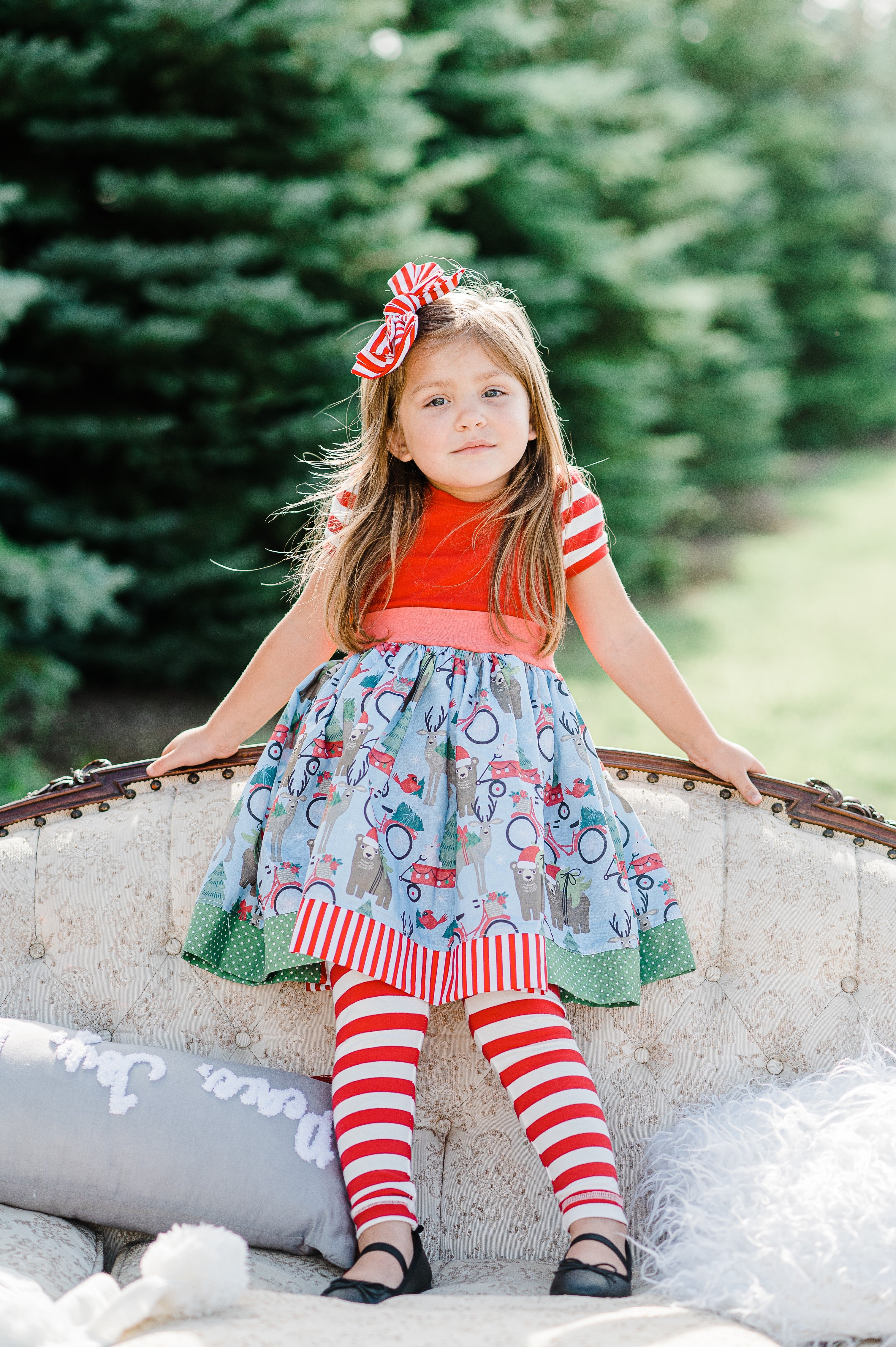 Woodland Tree Farm Cap Dress