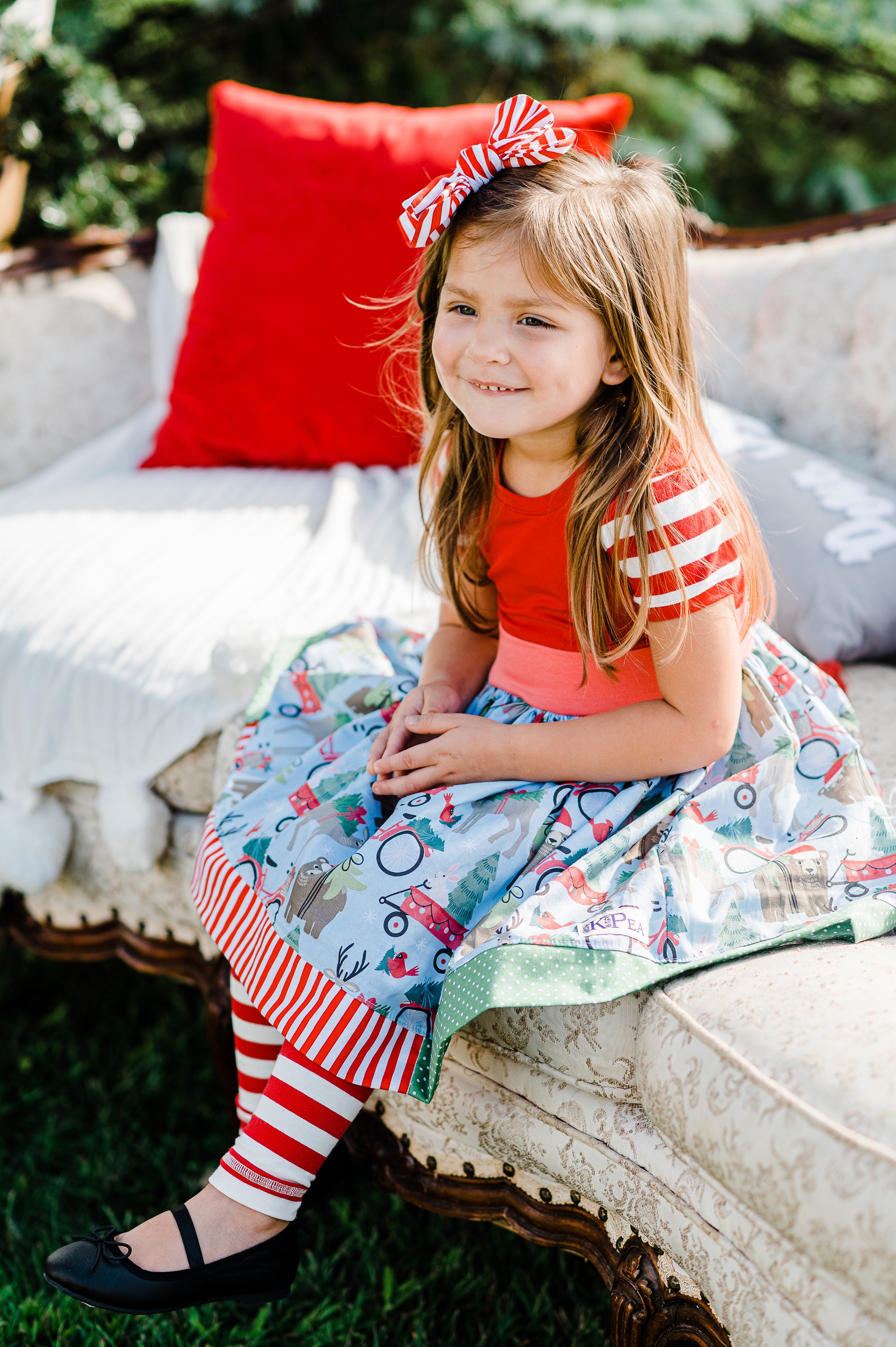 Woodland Tree Farm Cap Dress