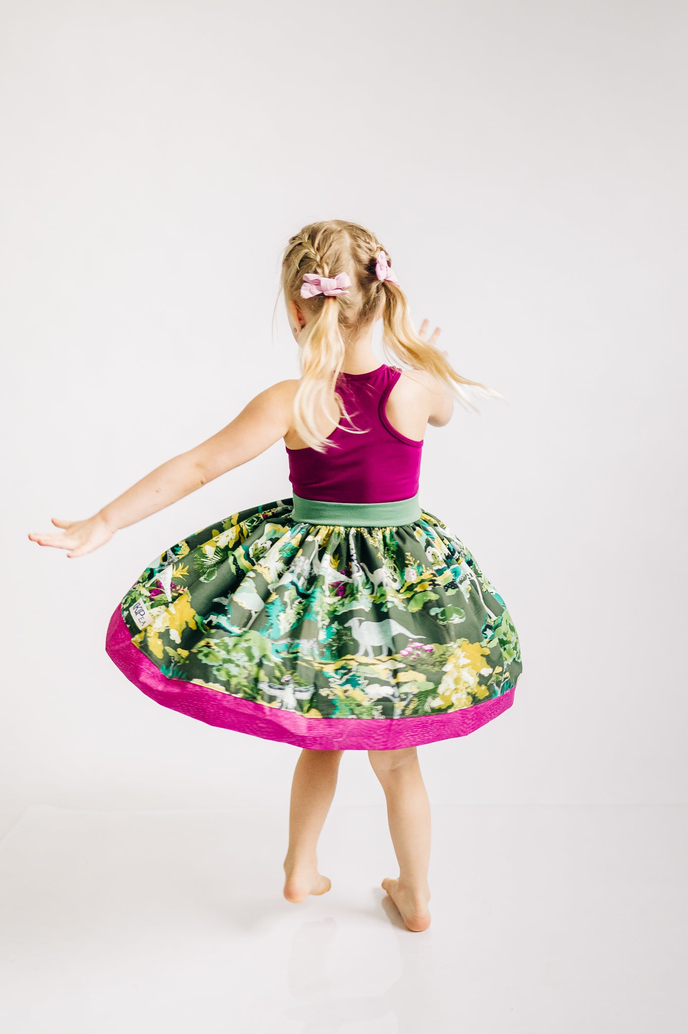 Dino Hunting Racer Back Twirl dress