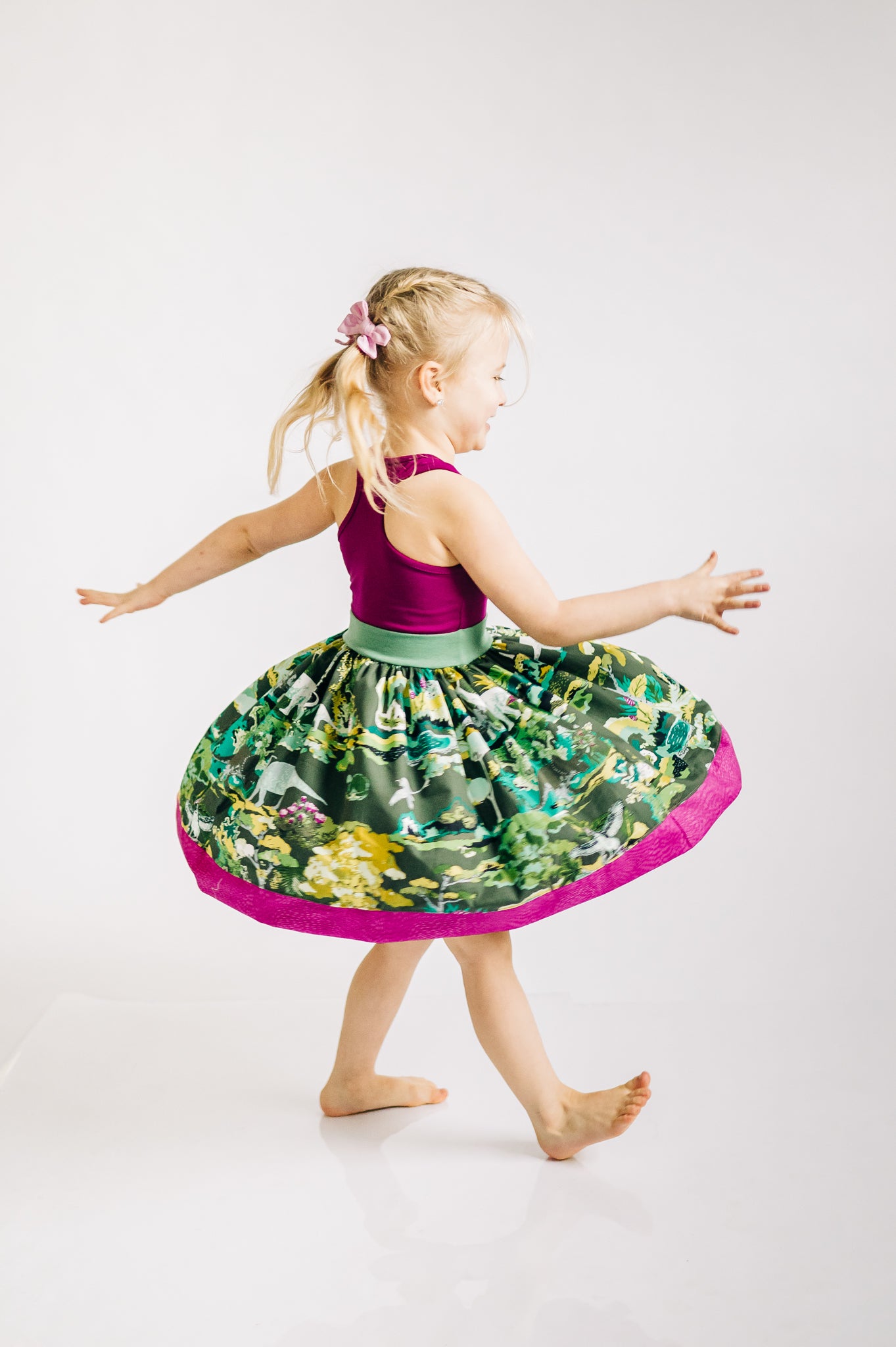 Dino Hunting Racer Back Twirl dress