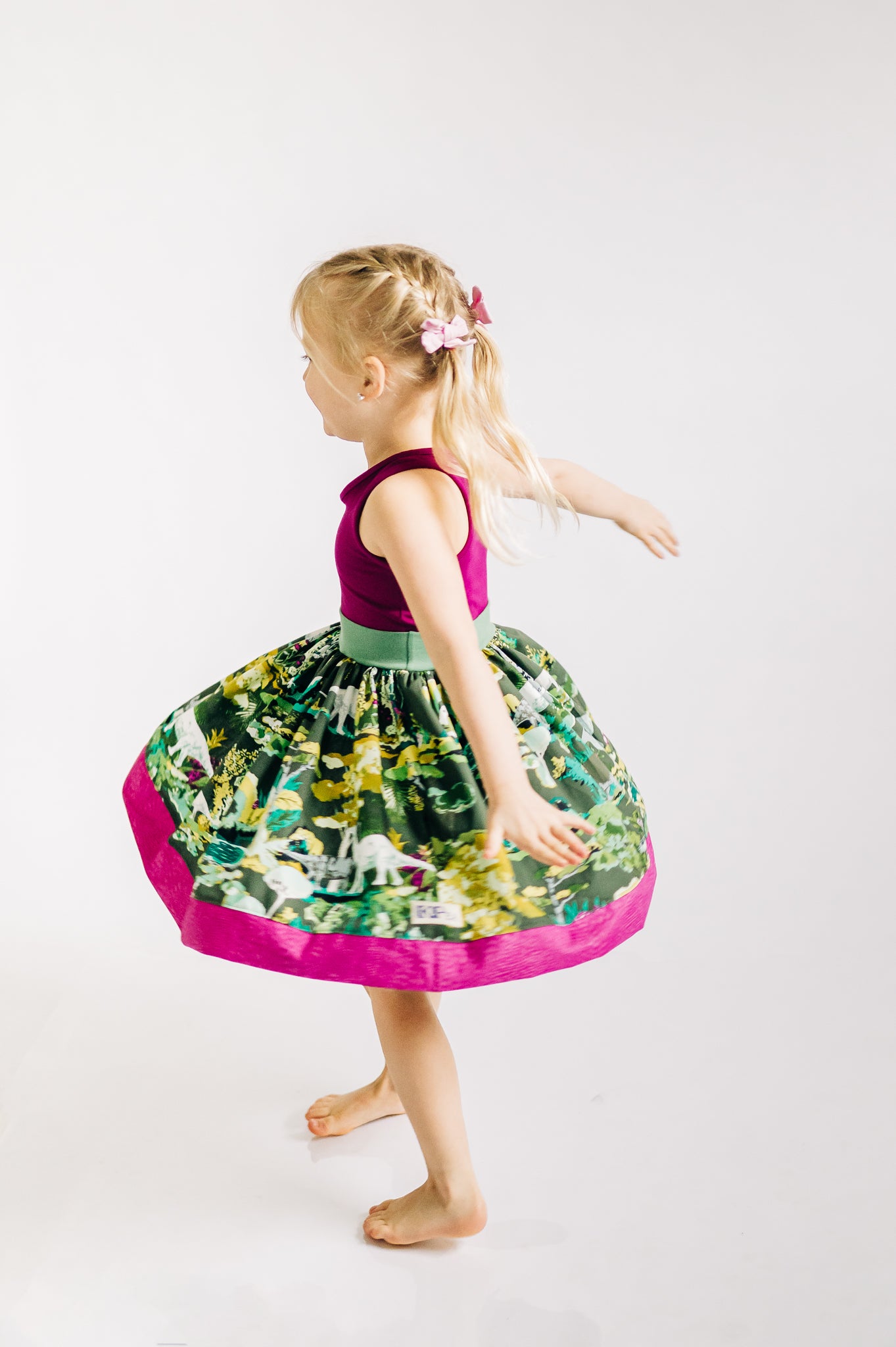 Dino Hunting Racer Back Twirl dress