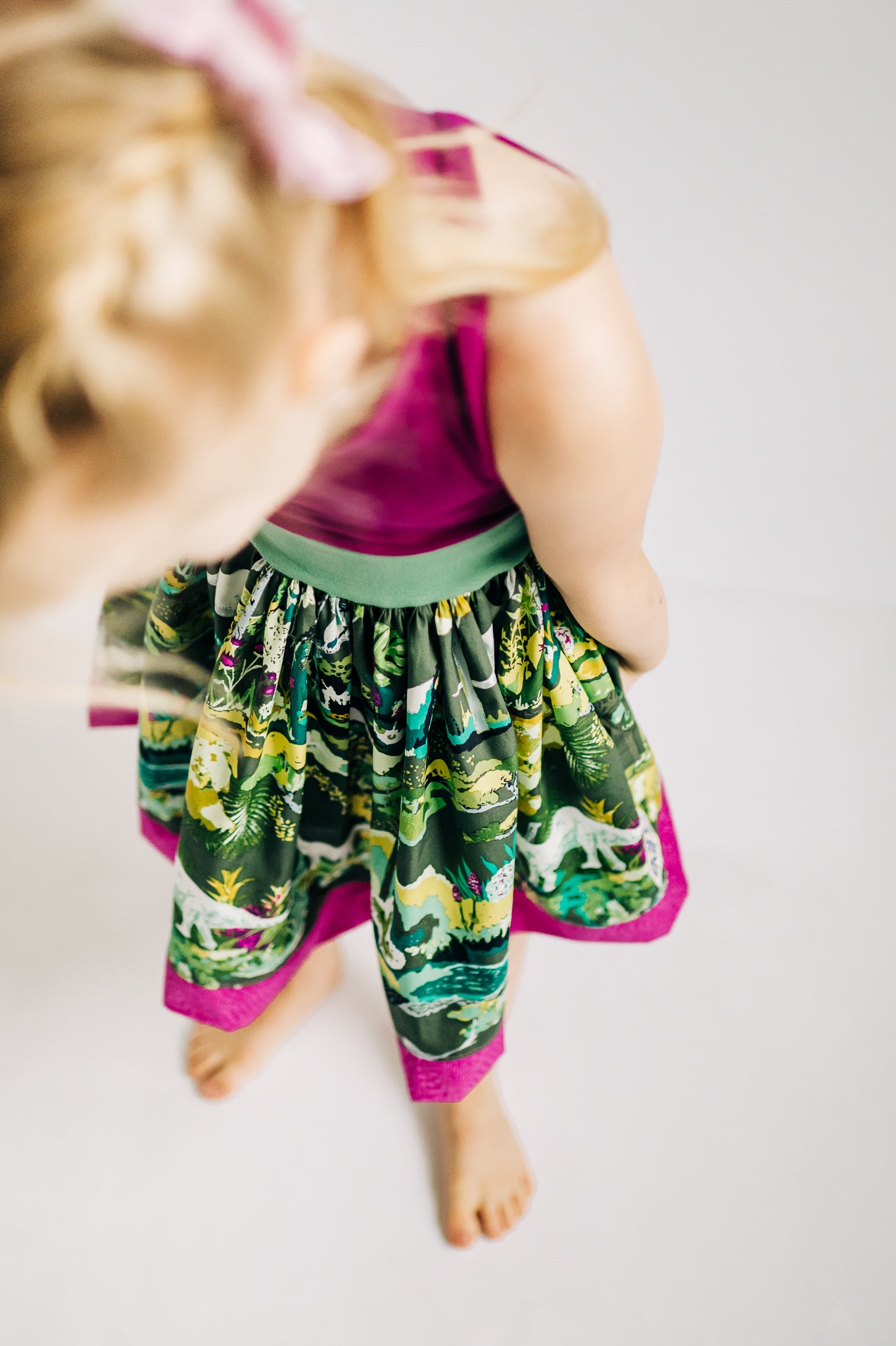 Dino Hunting Racer Back Twirl dress