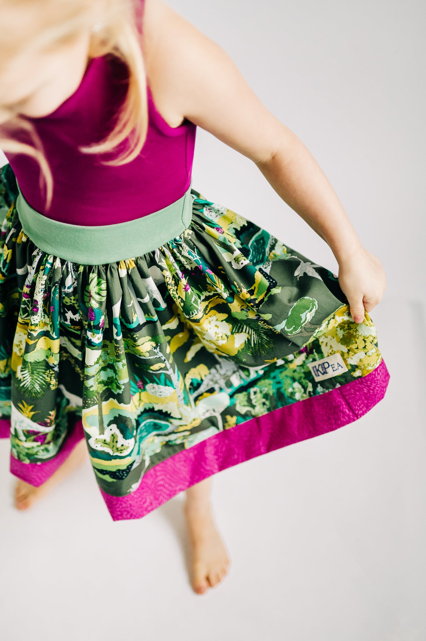 Dino Hunting Racer Back Twirl dress