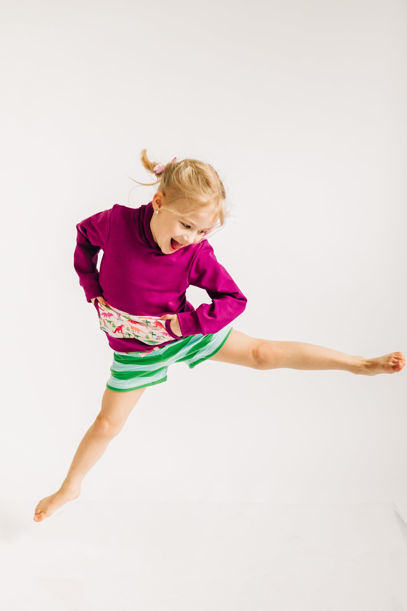 Tropical stripe Ellie Shorts