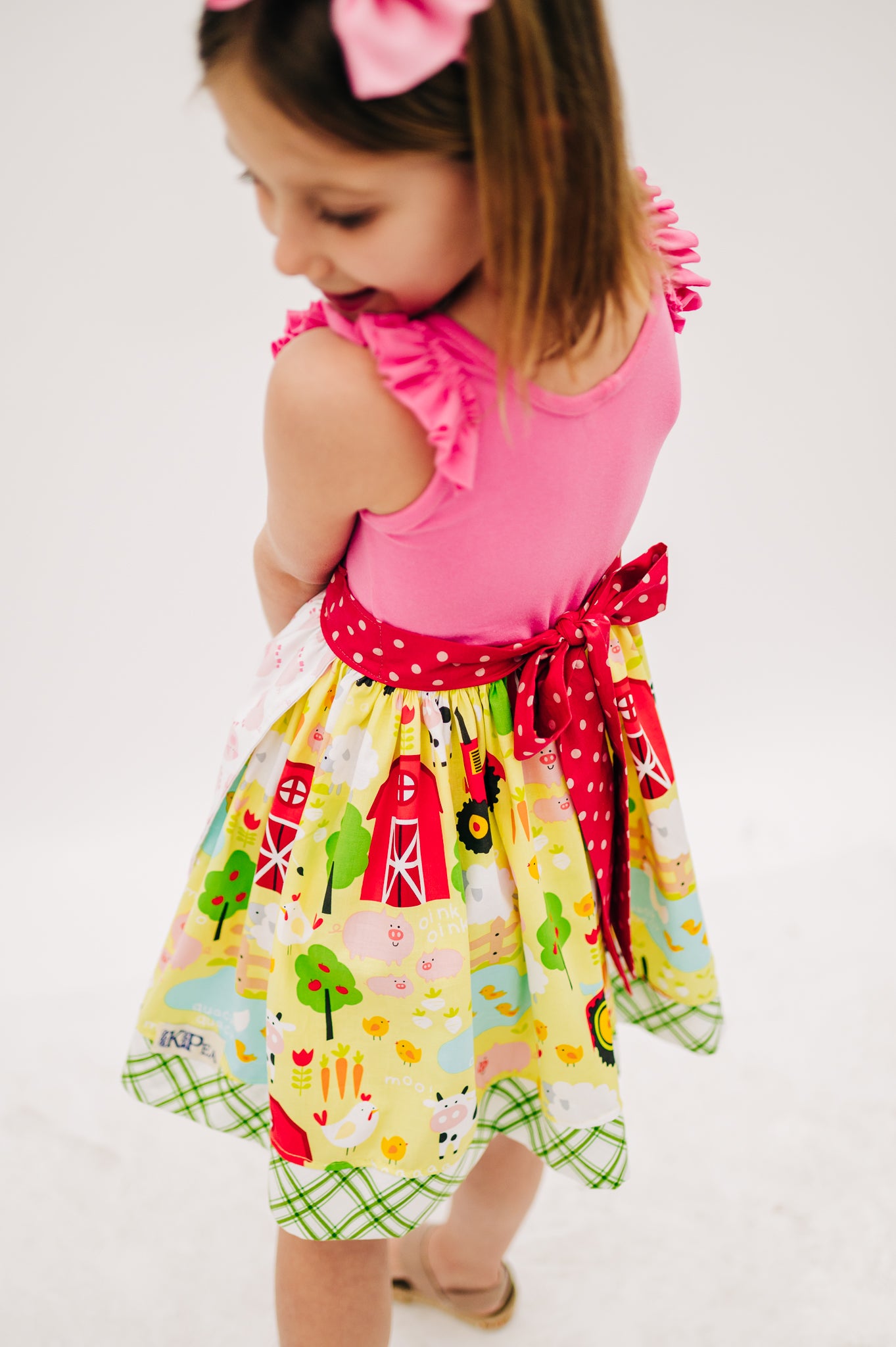 Barn Yard Cutie Apron Twirl dress (ships in 2 weeks)