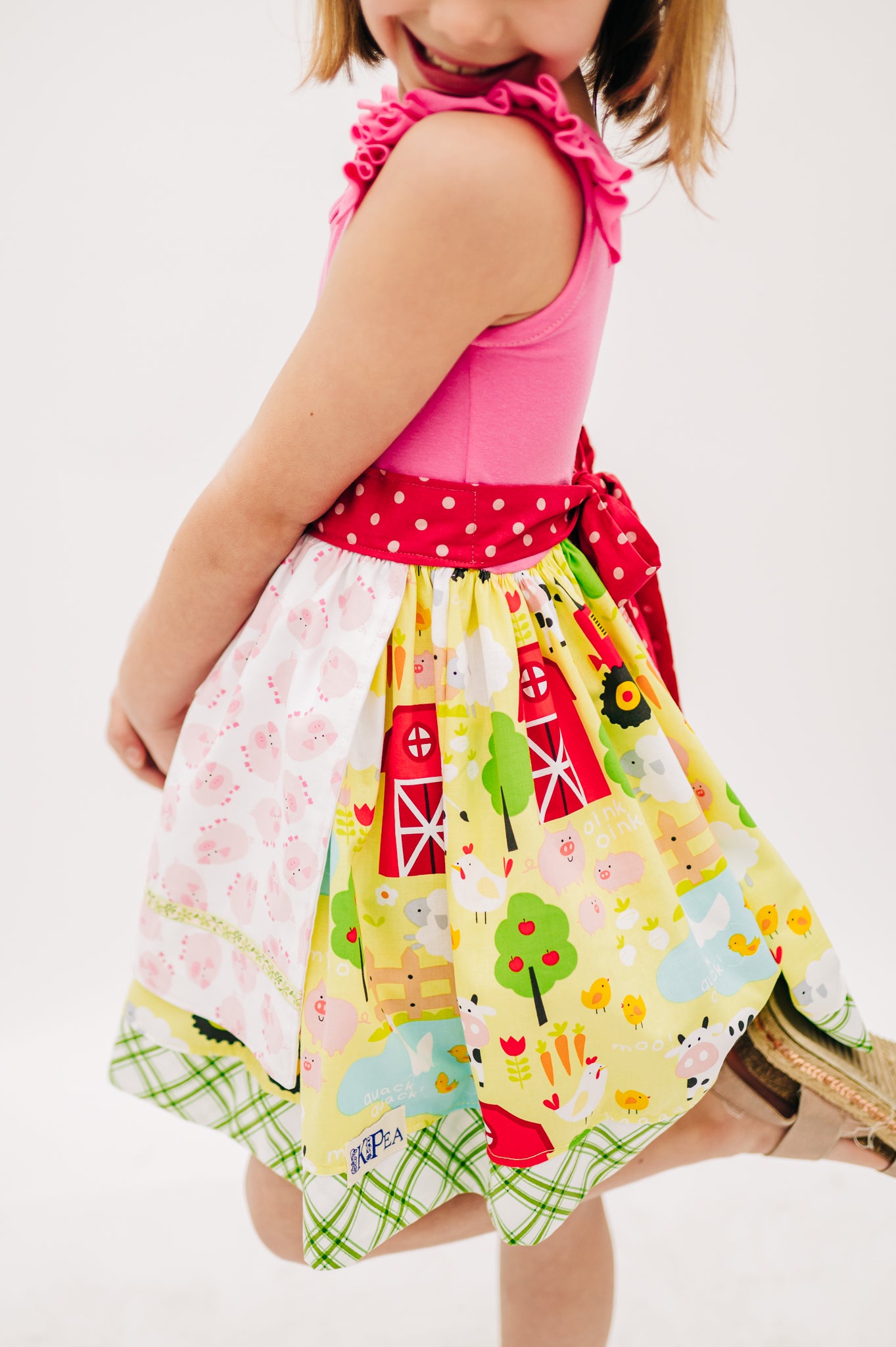 Barn Yard Cutie Apron Twirl dress (ships in 2 weeks)