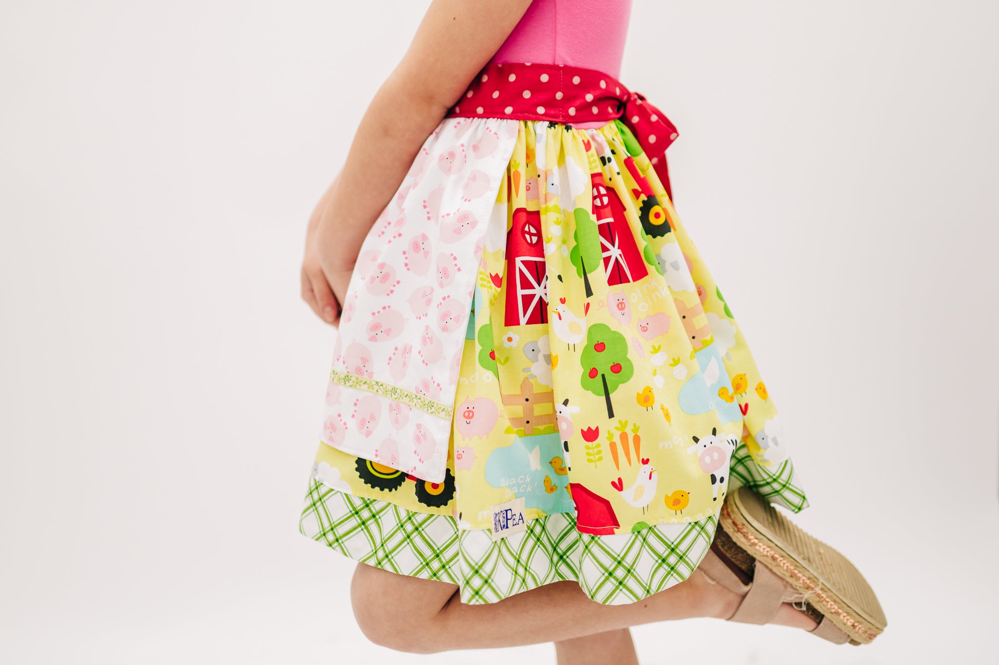 Barn Yard Cutie Apron Twirl dress (ships in 2 weeks)