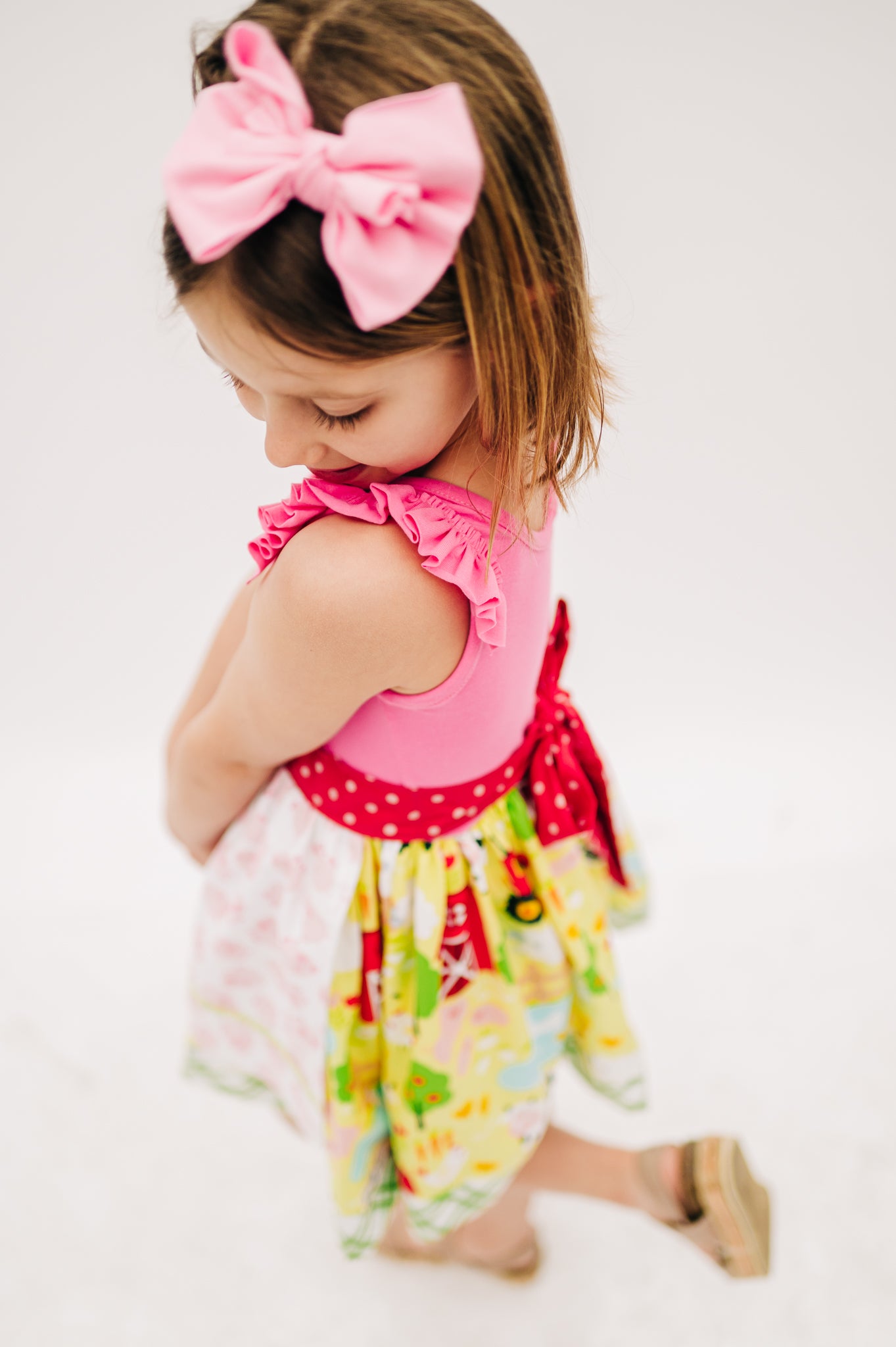 Barn Yard Cutie Apron Twirl dress (ships in 2 weeks)