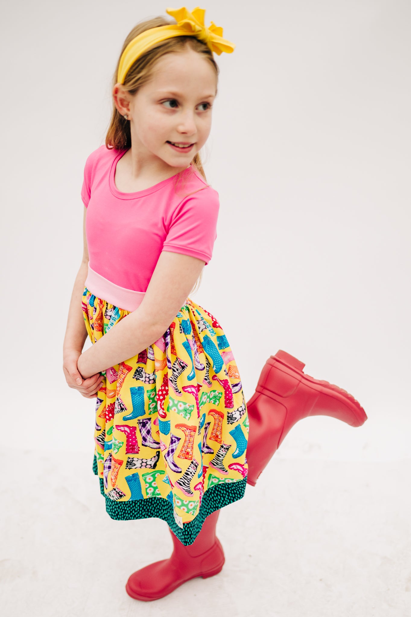 Raindrops Cap Sleeved Twirl Dress (Ships in 2 Weeks)