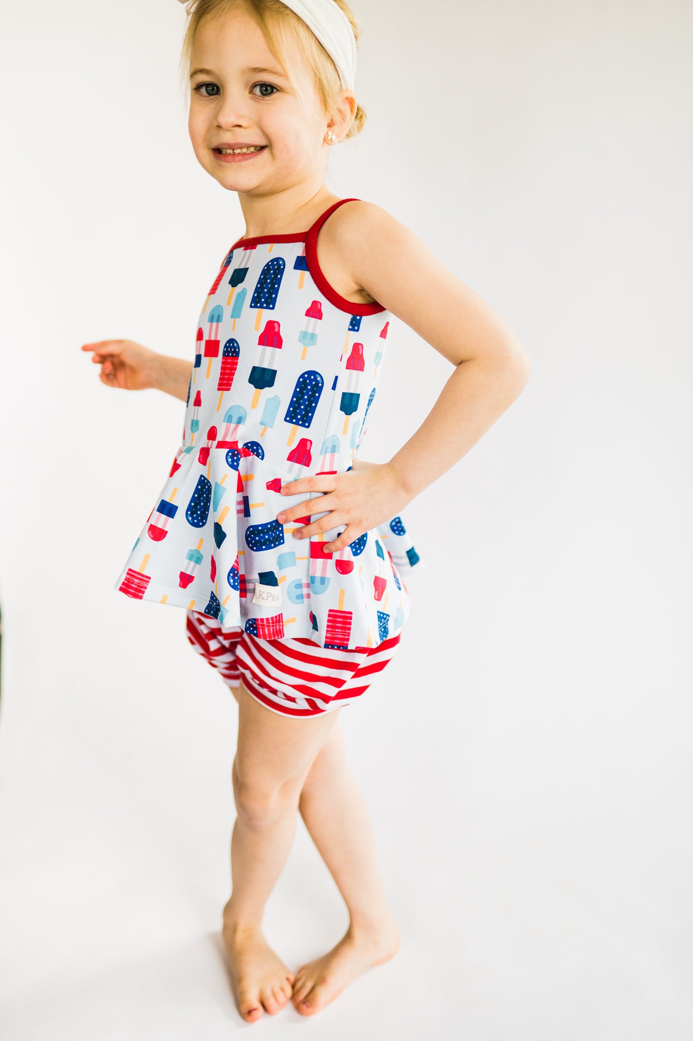 Red and White striped Bubble shorts (ships in 2 weeks)