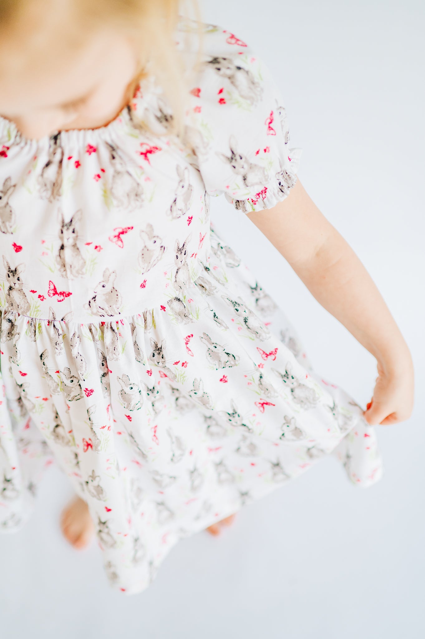 Hippity Hop Peasant Puff Sleeved Twirl dress (ships in 2 weeks)