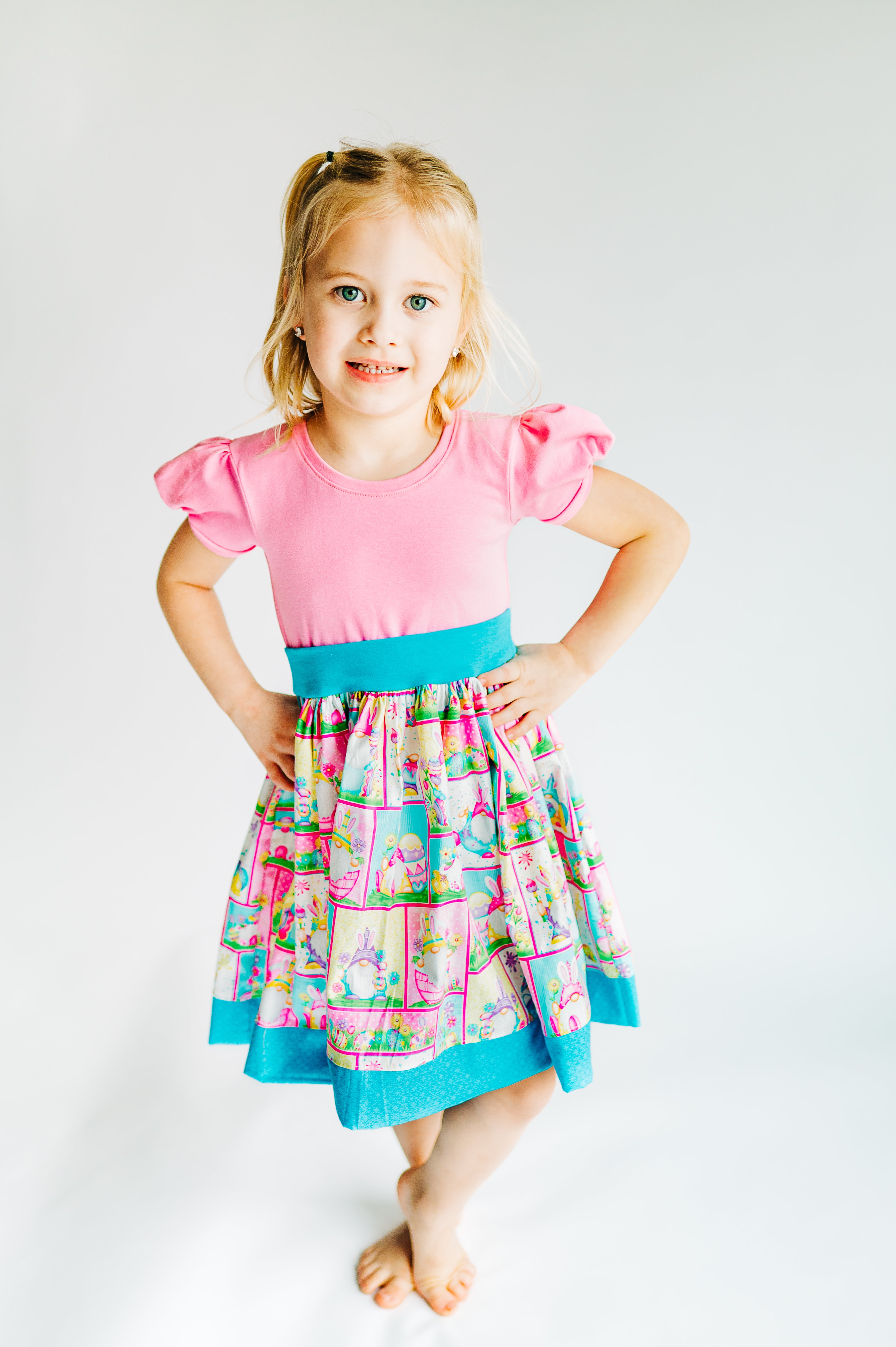 Gnome For Easter Twirl dress (ships in 2 weeks)