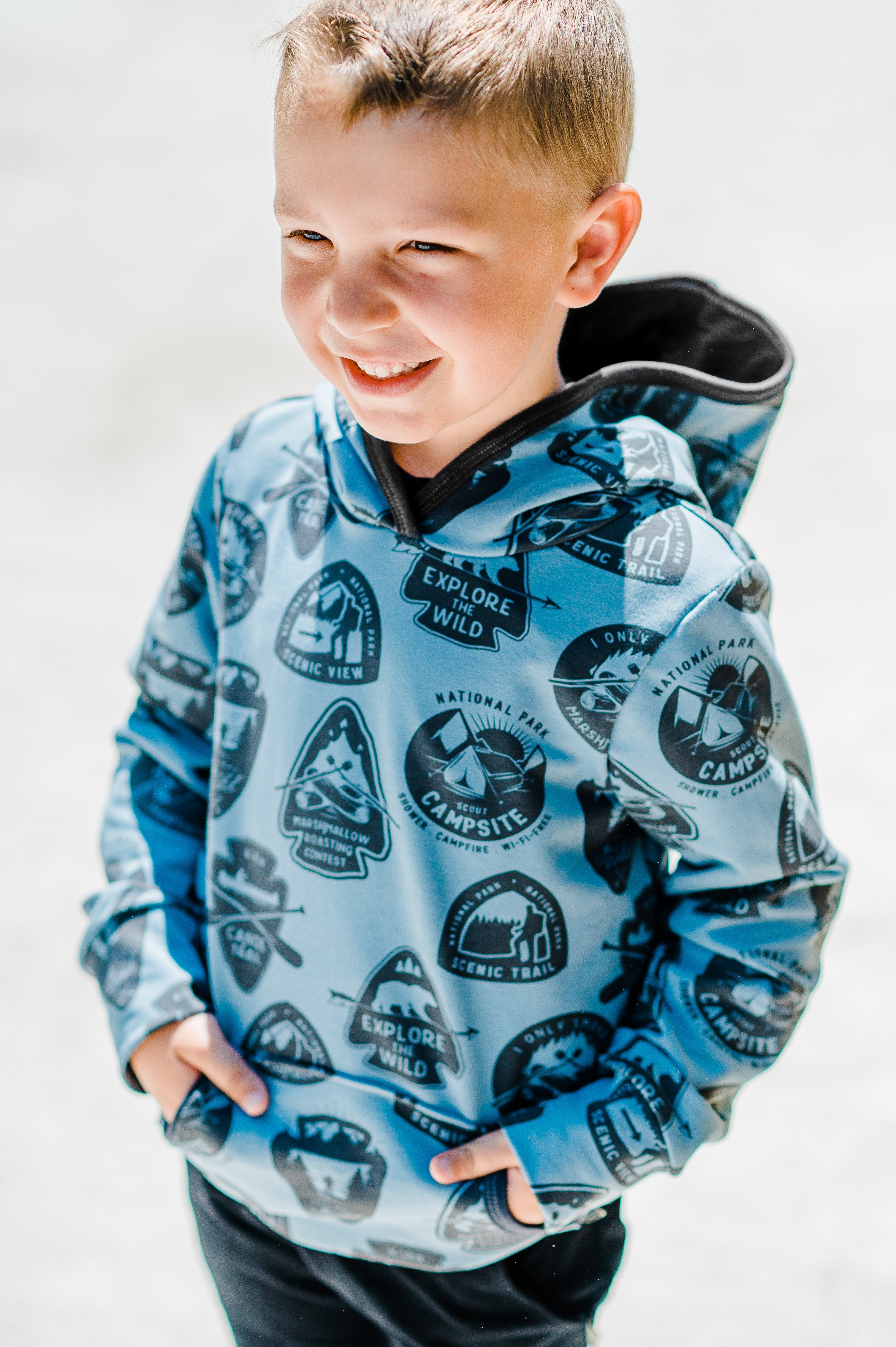 Dusty Blue Explore the Wild Hoodie