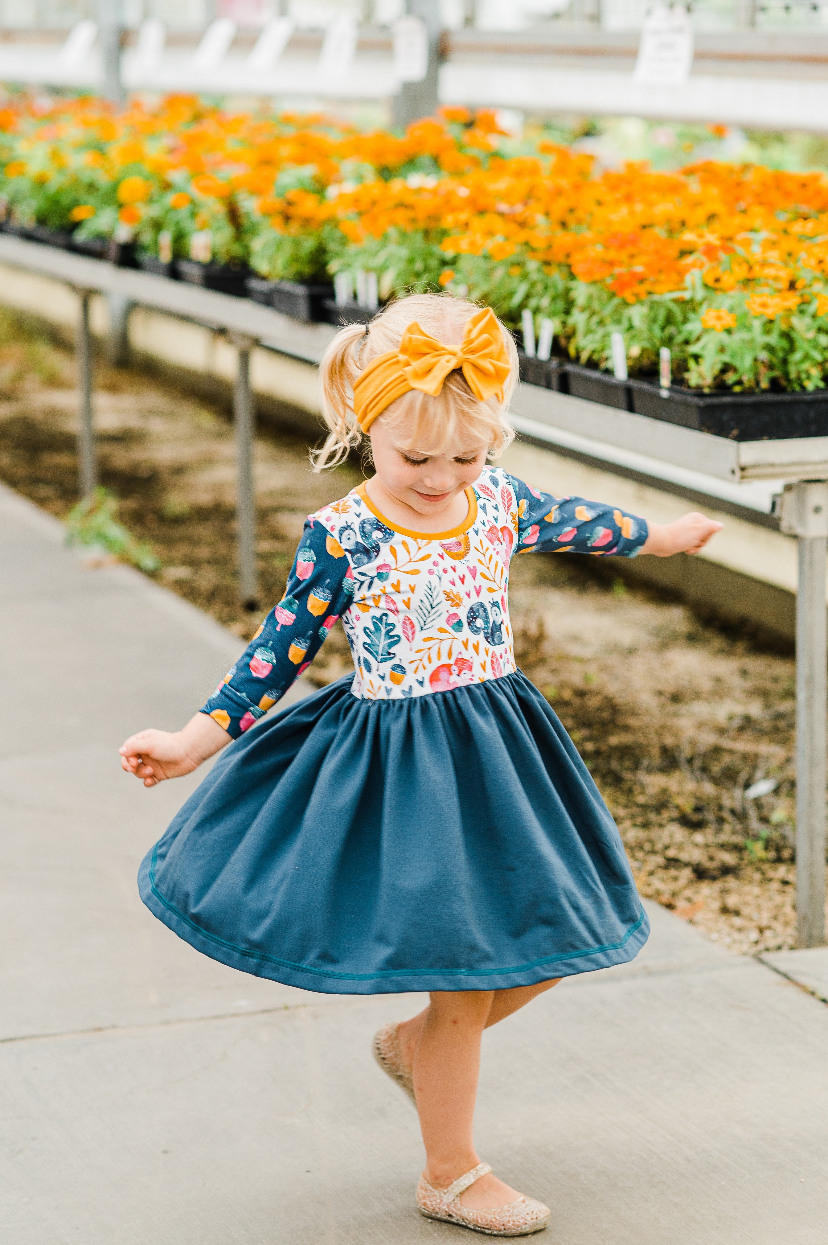 Autumn Twilight Sarah 3/4 Sleeve Lap Dress (ships in 2 weeks)