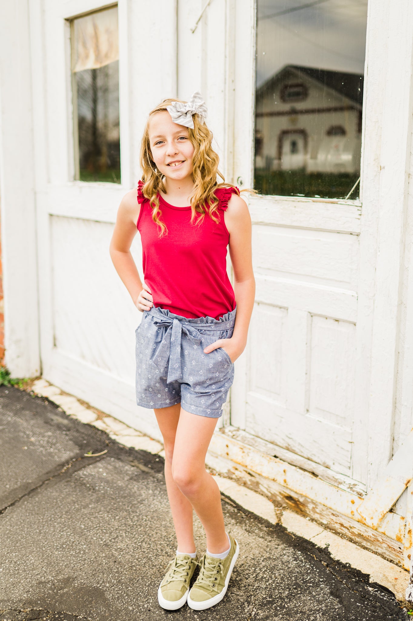Anchors Away Girls Lexi Shorts (ships in 2 weeks)