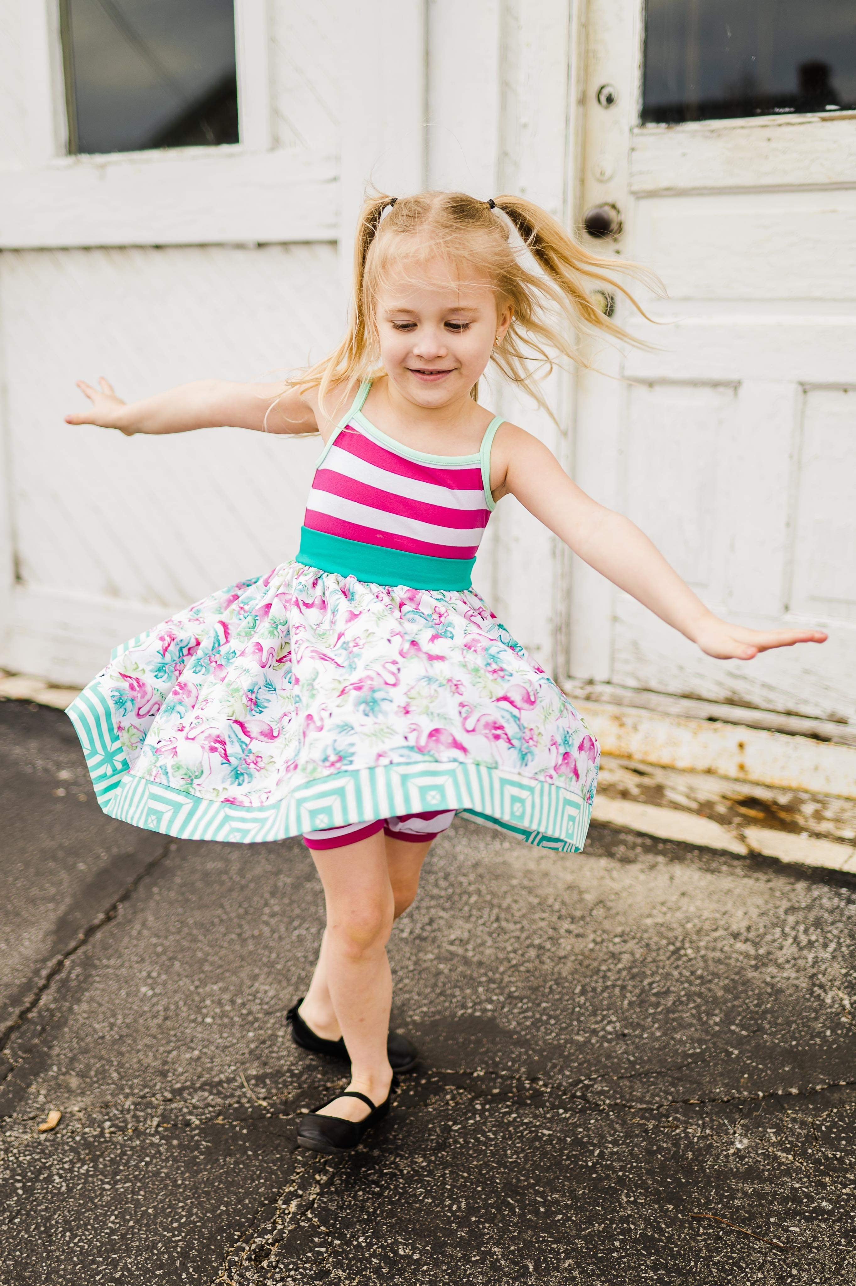 Flamingo Party Tank Twirl Dress (Ships in 2 Weeks)