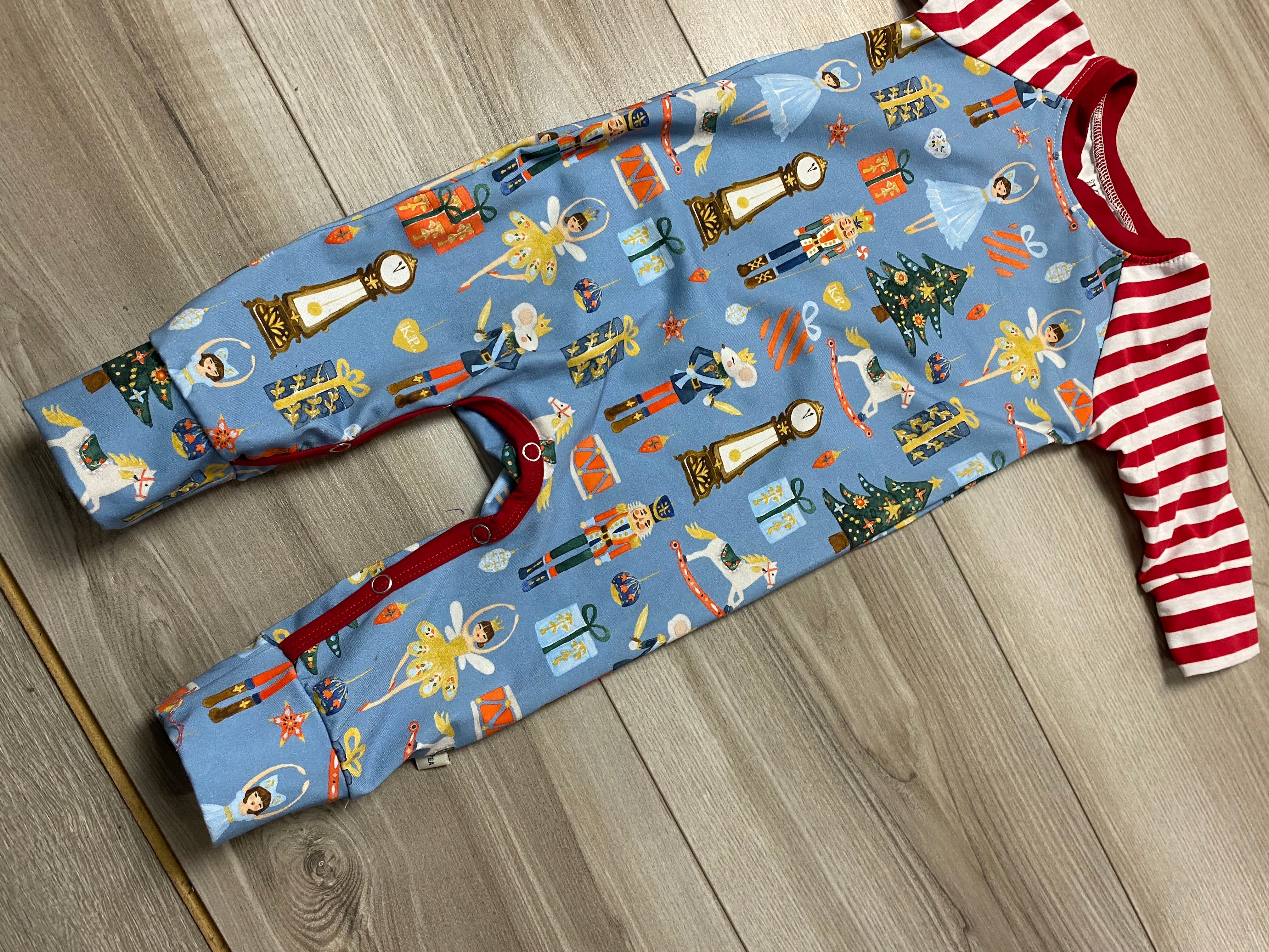 Baby Blue Nutcracker Romper Ships in 2 weeks