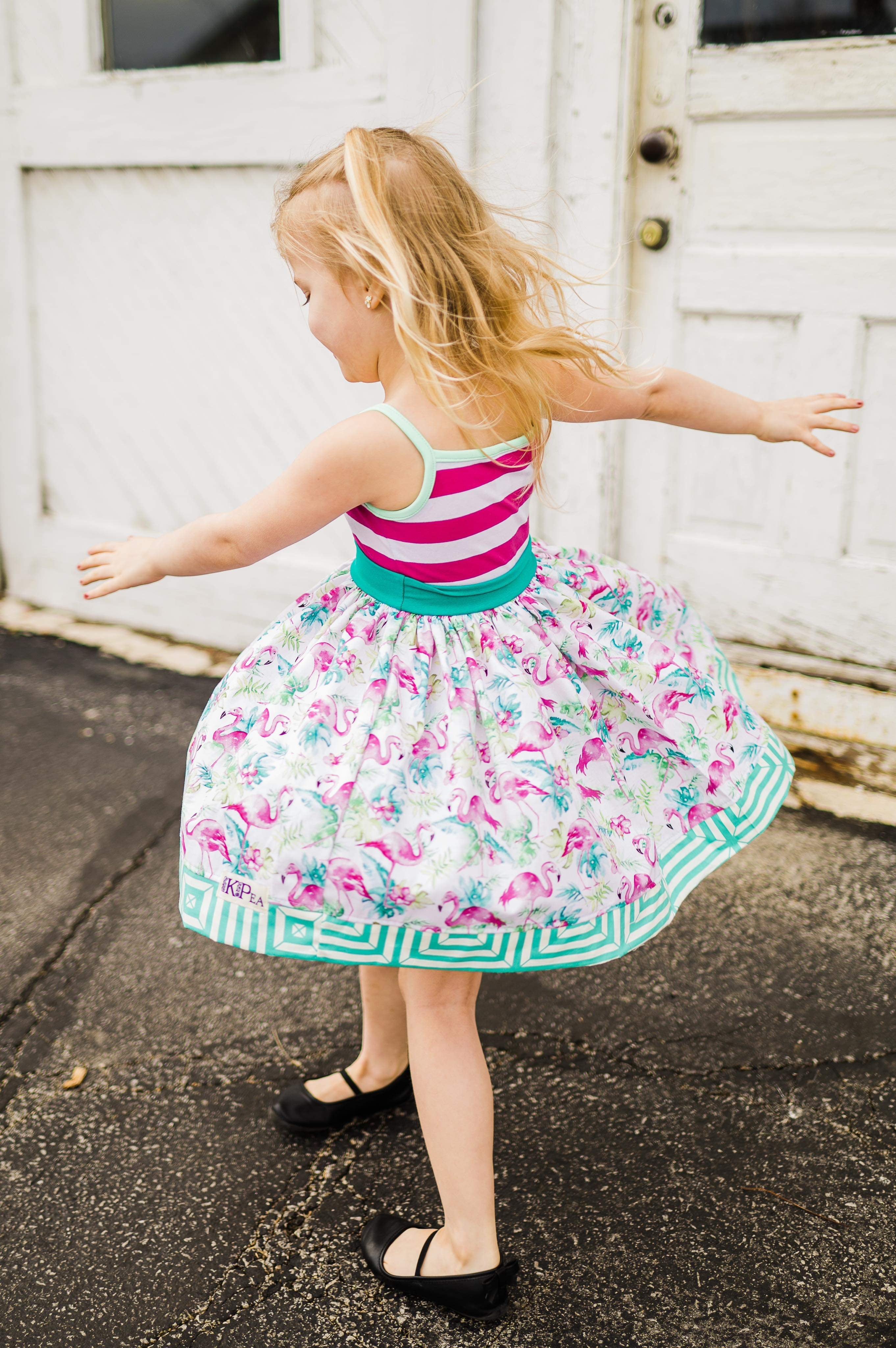 Flamingo Party Tank Twirl Dress (Ships in 2 Weeks)