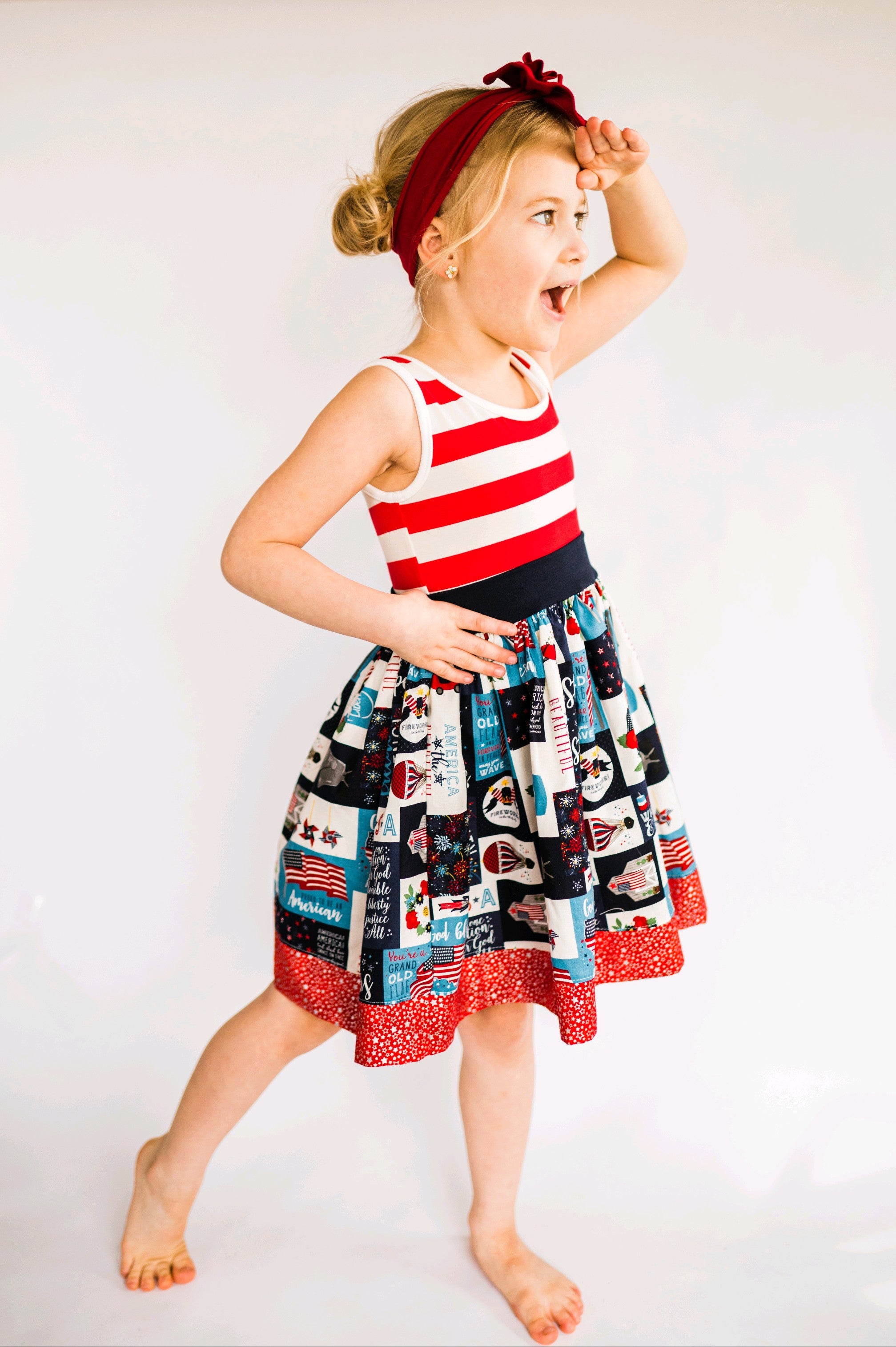 America the Beautiful Tank Twirl Dress (Ships in 2 Weeks)