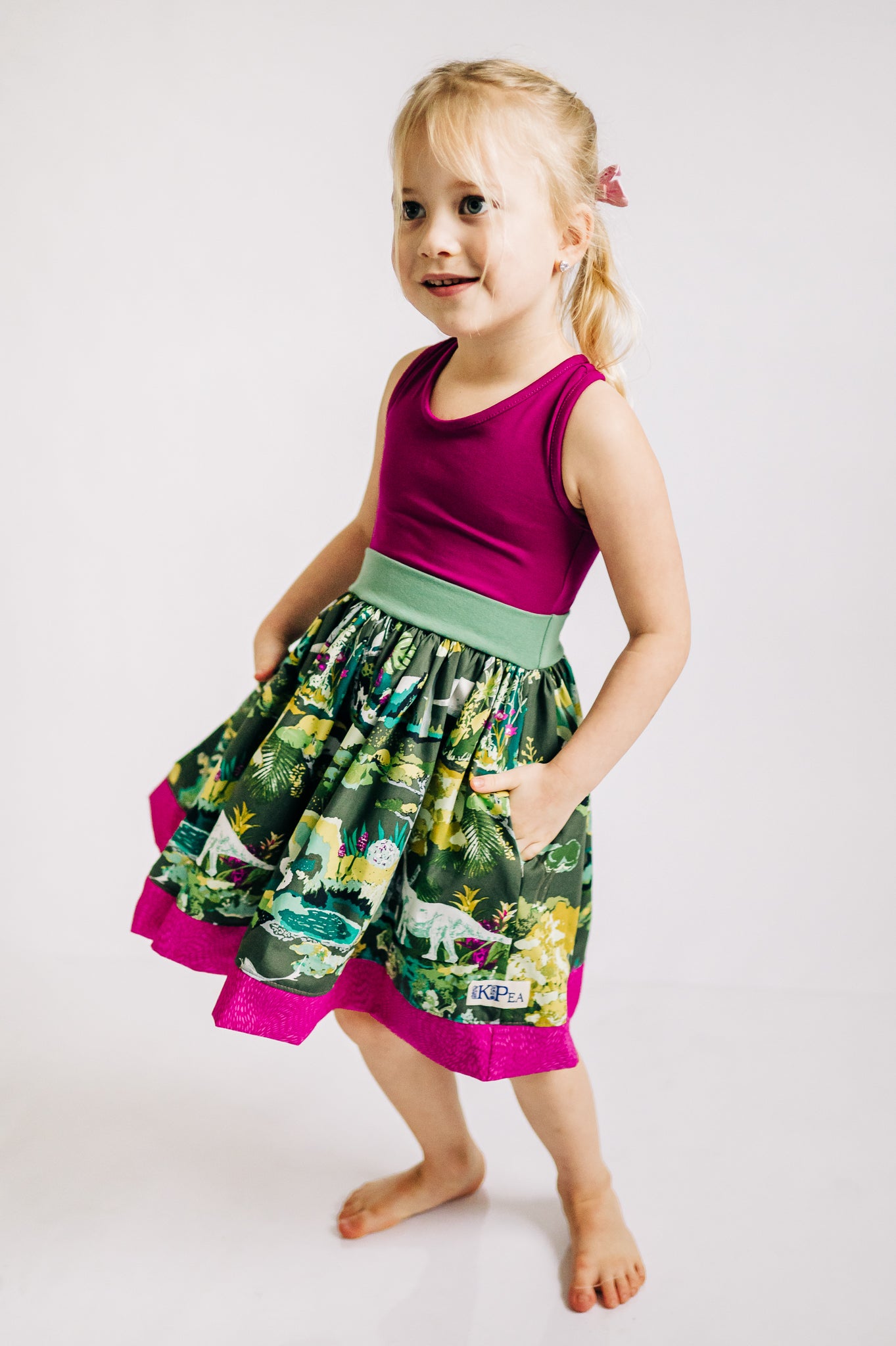 Dino Hunting Racer Back Twirl dress