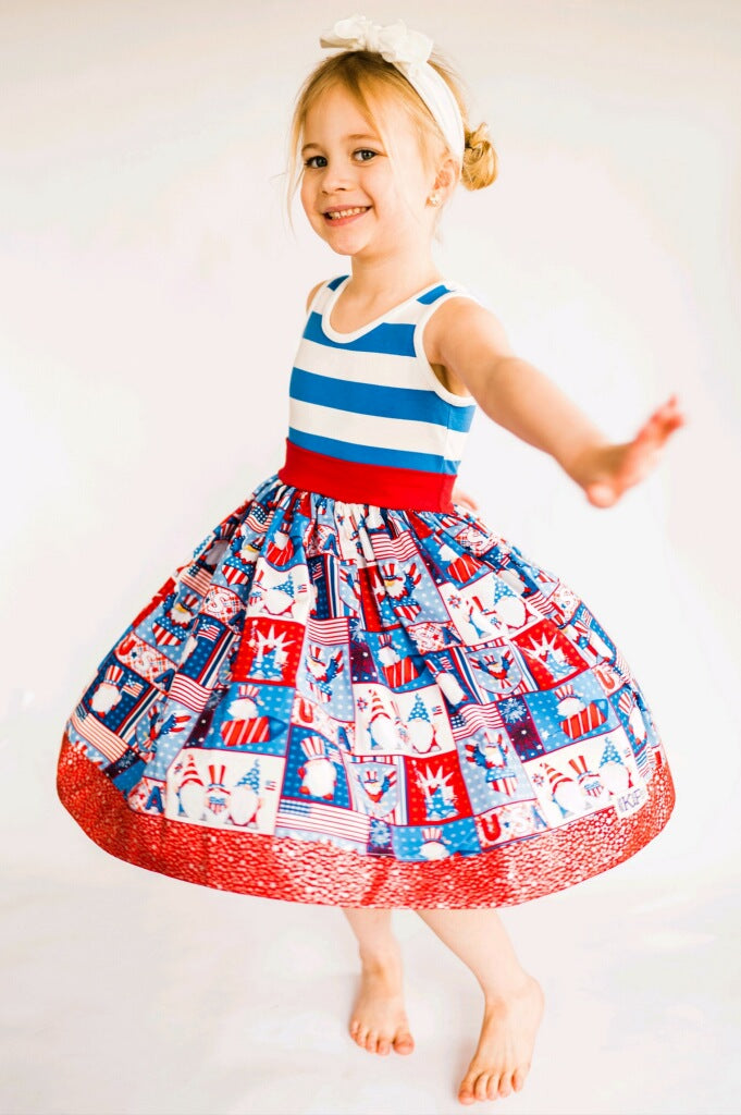 Gnome of the Brave Tank Twirl Dress (Ships in 2 Weeks)