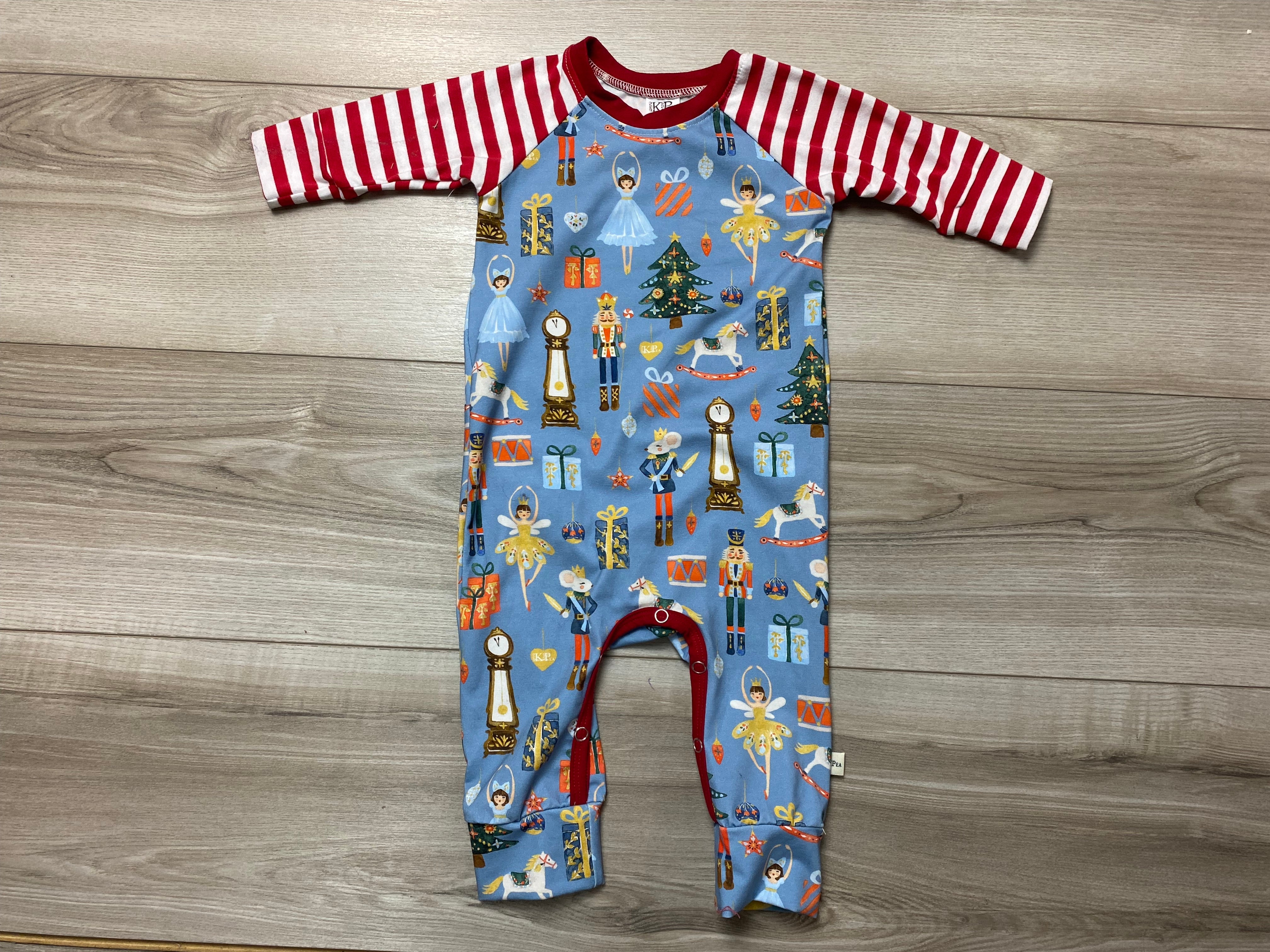 Baby Blue Nutcracker Romper Ships in 2 weeks