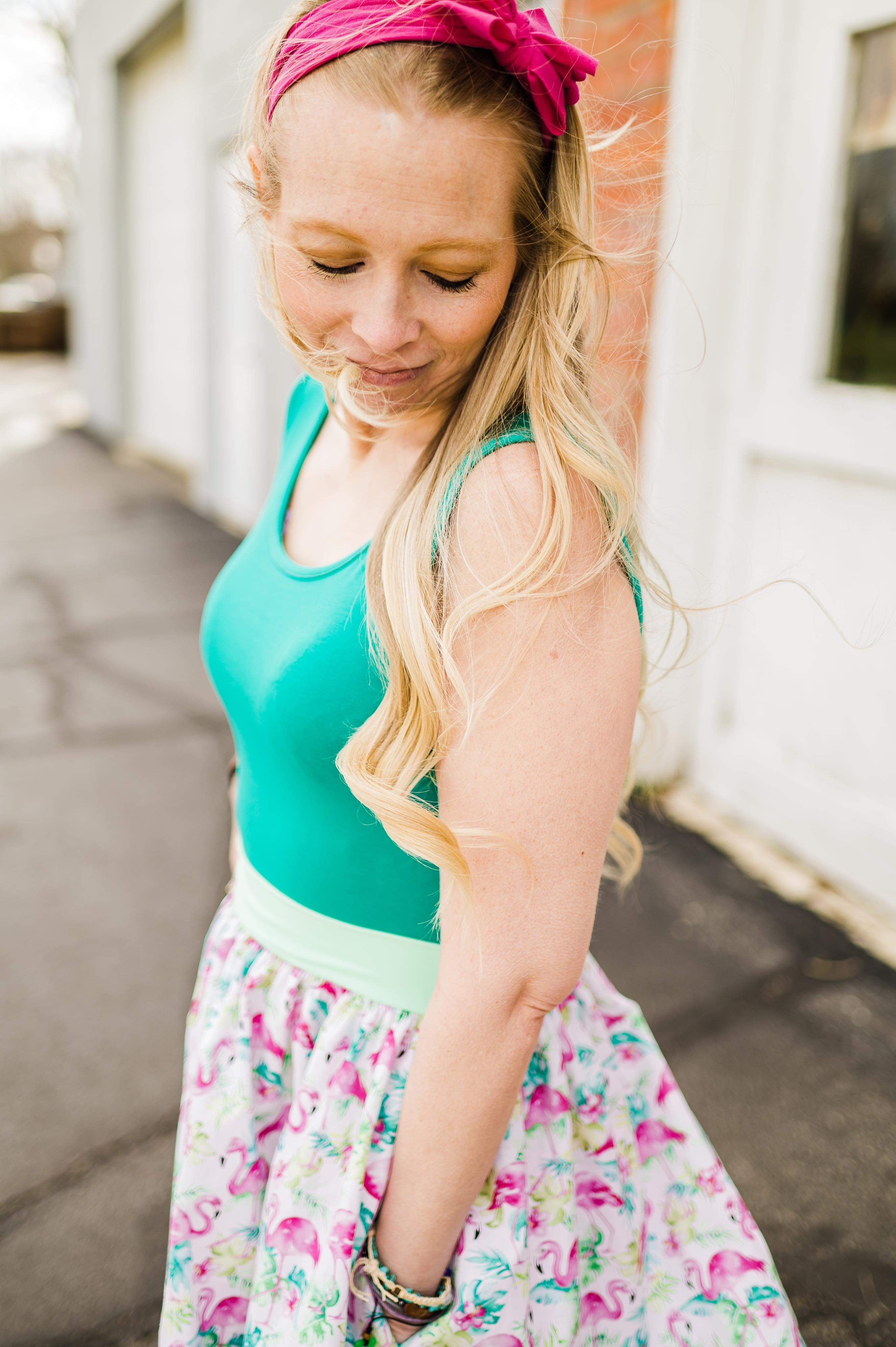 Flamingo Party Ladies Tank Pocket dress (ships in 2 weeks)