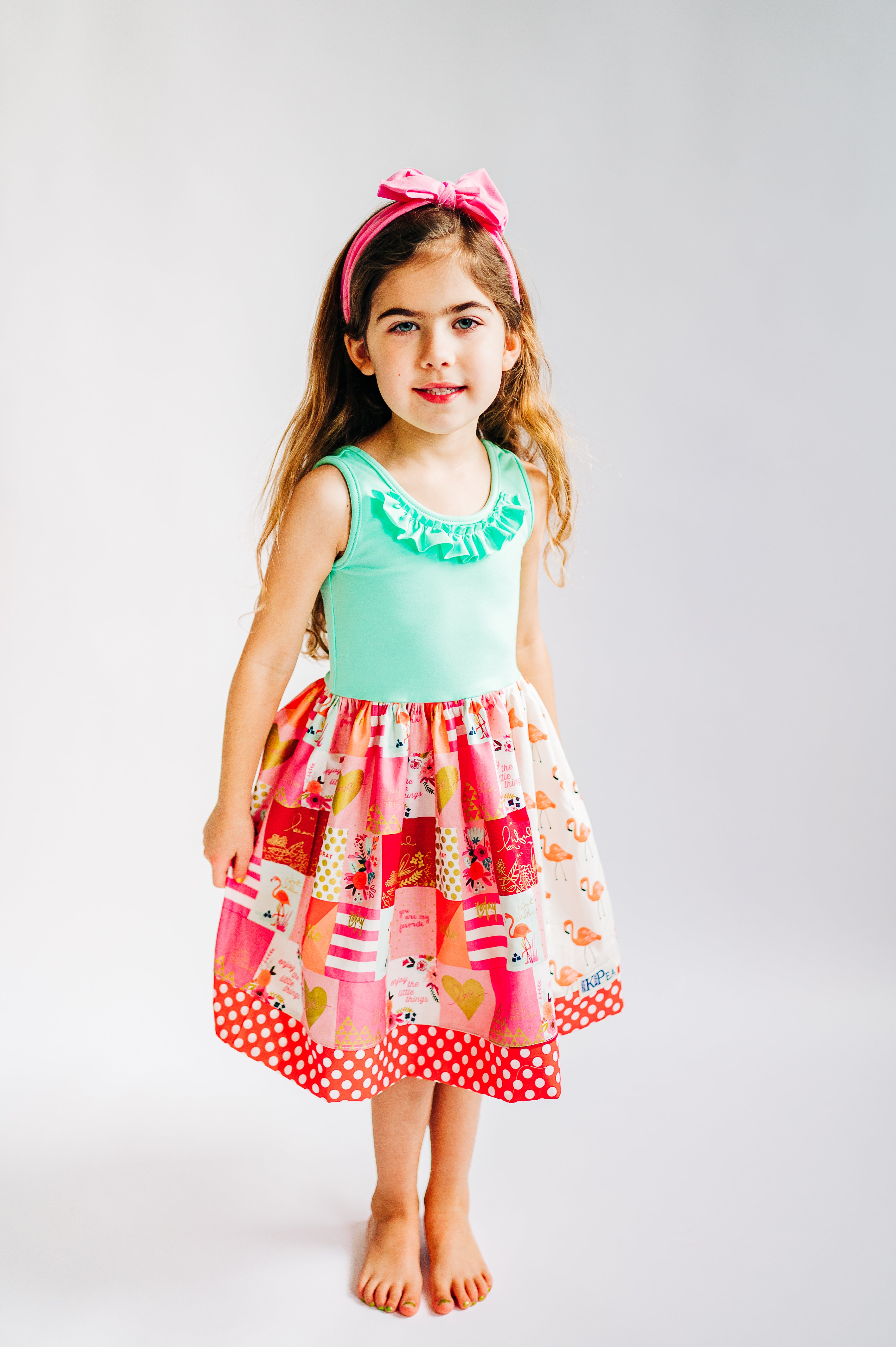 Coral Love Birds Lola Dress