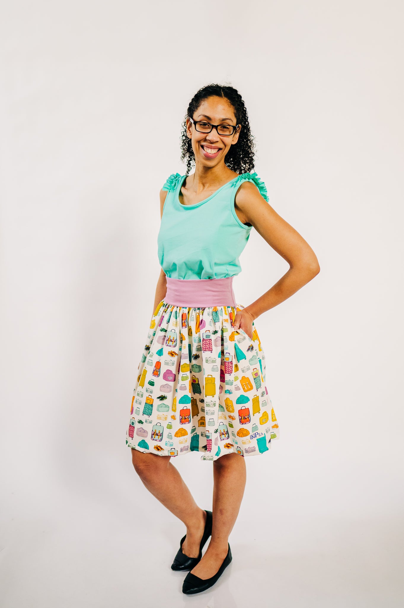Packing My Bags Ladies Pocket Skirt (ships in 2 weeks)