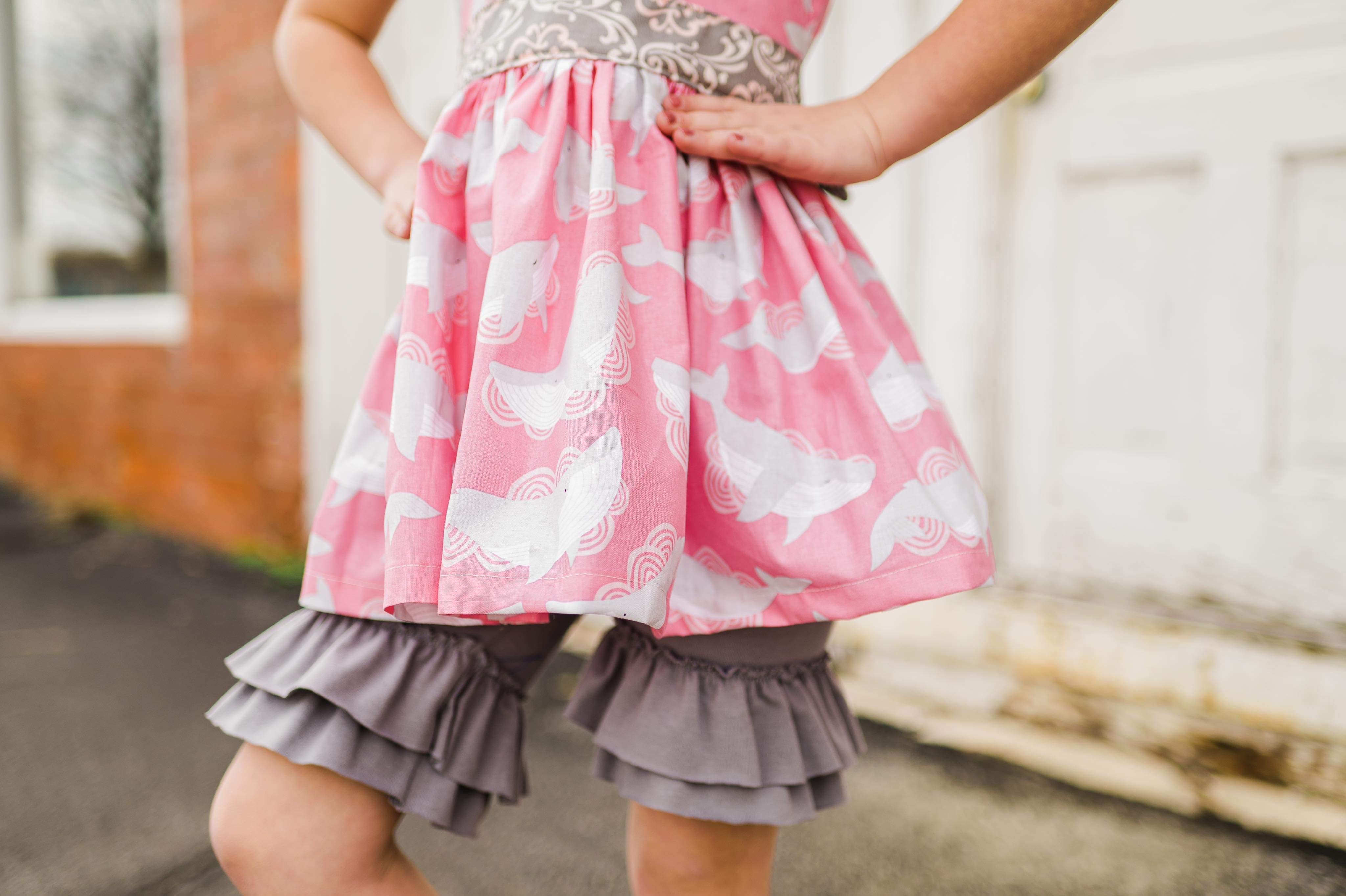 Cement Grey Ruffle Shorties (ships in 2 weeks)