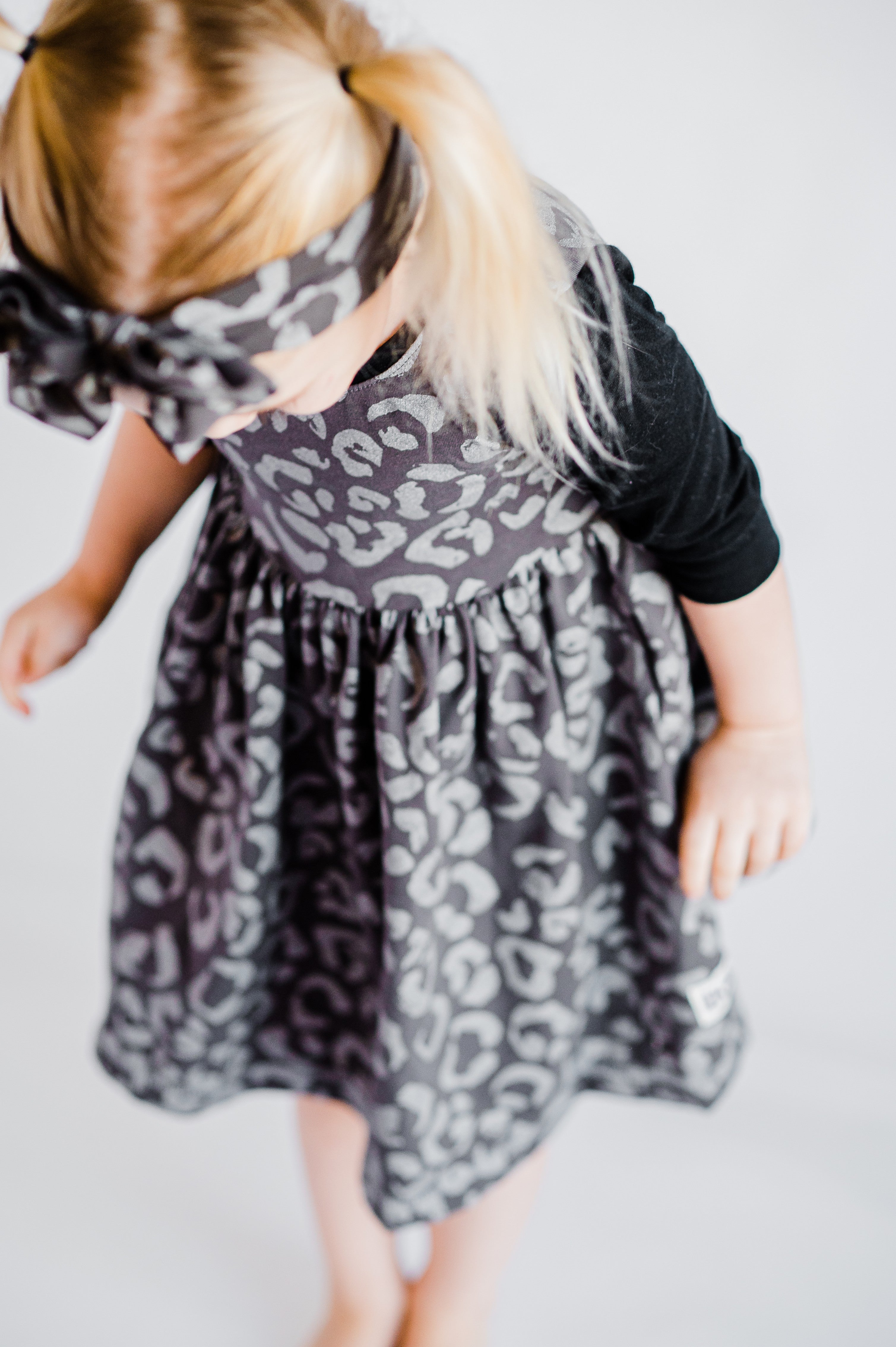 Snowy Leopard Sarah 3/4 Sleeve Lap Dress