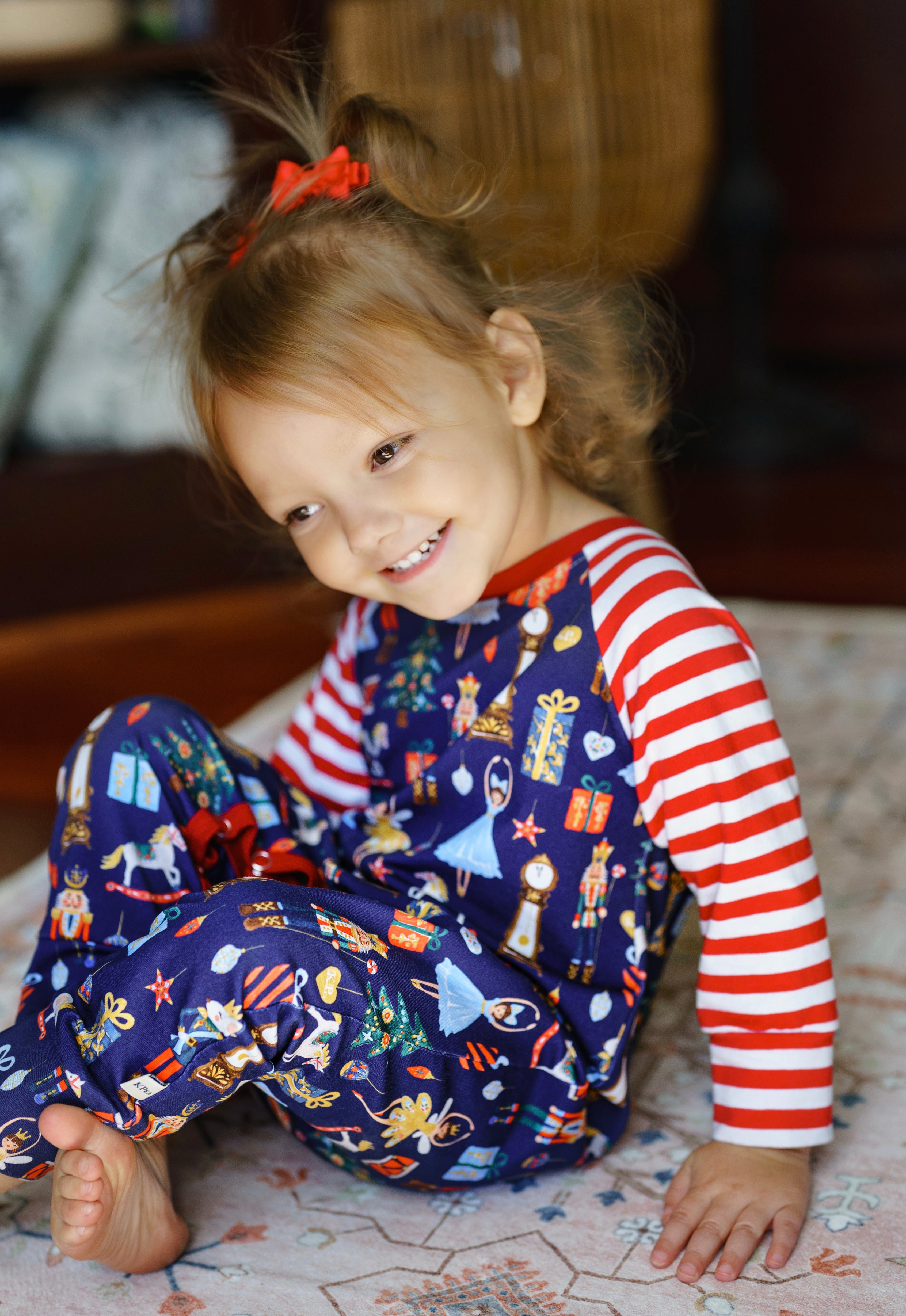 Baby Navy Blue Nutcracker Romper Ships in 2 weeks