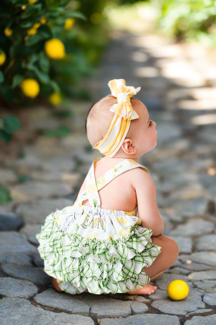 Lemon Pie Bubble Romper