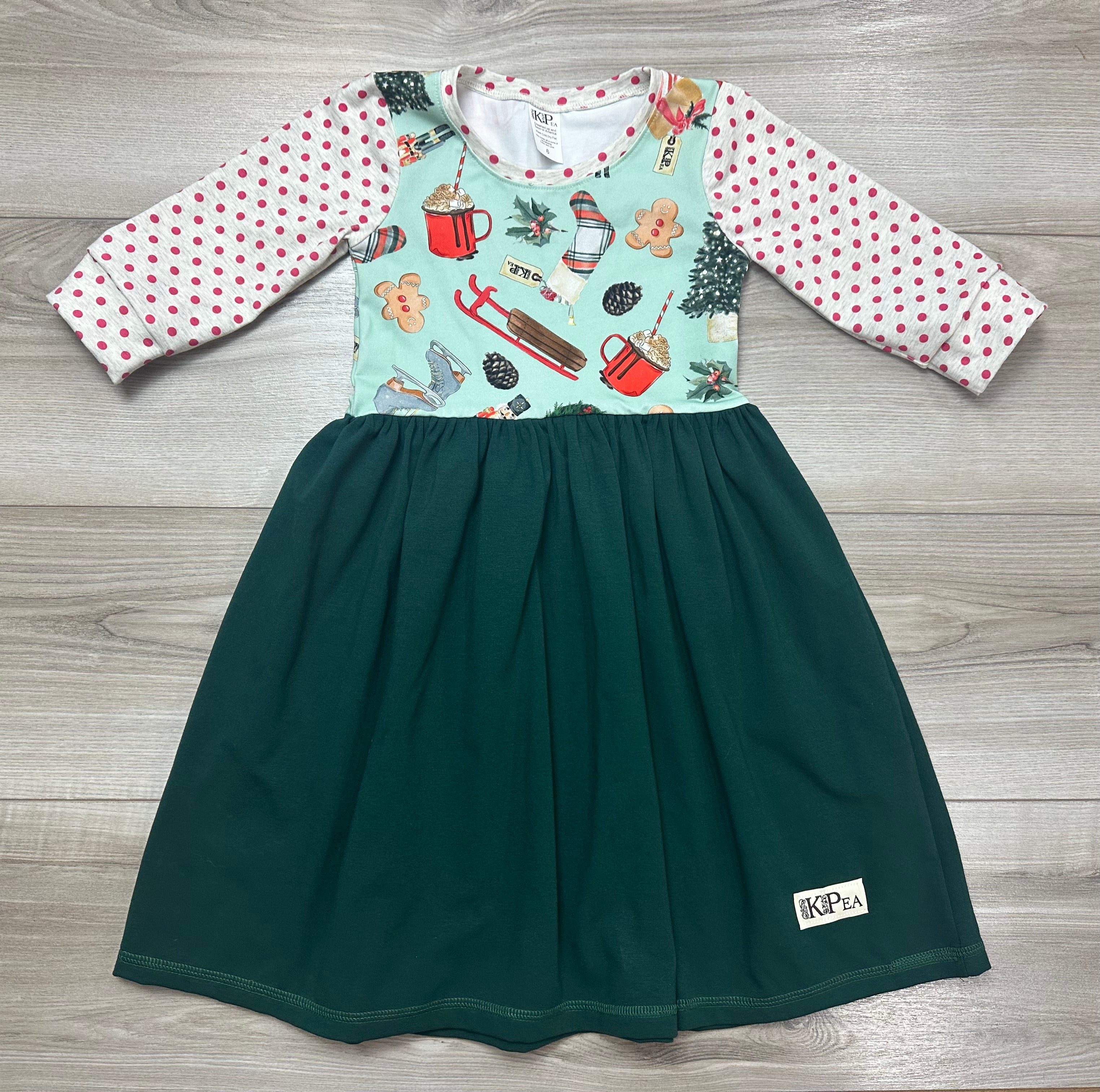 Vintage Toys 3/4 sleeve Lap Dress (ships in 2 weeks)