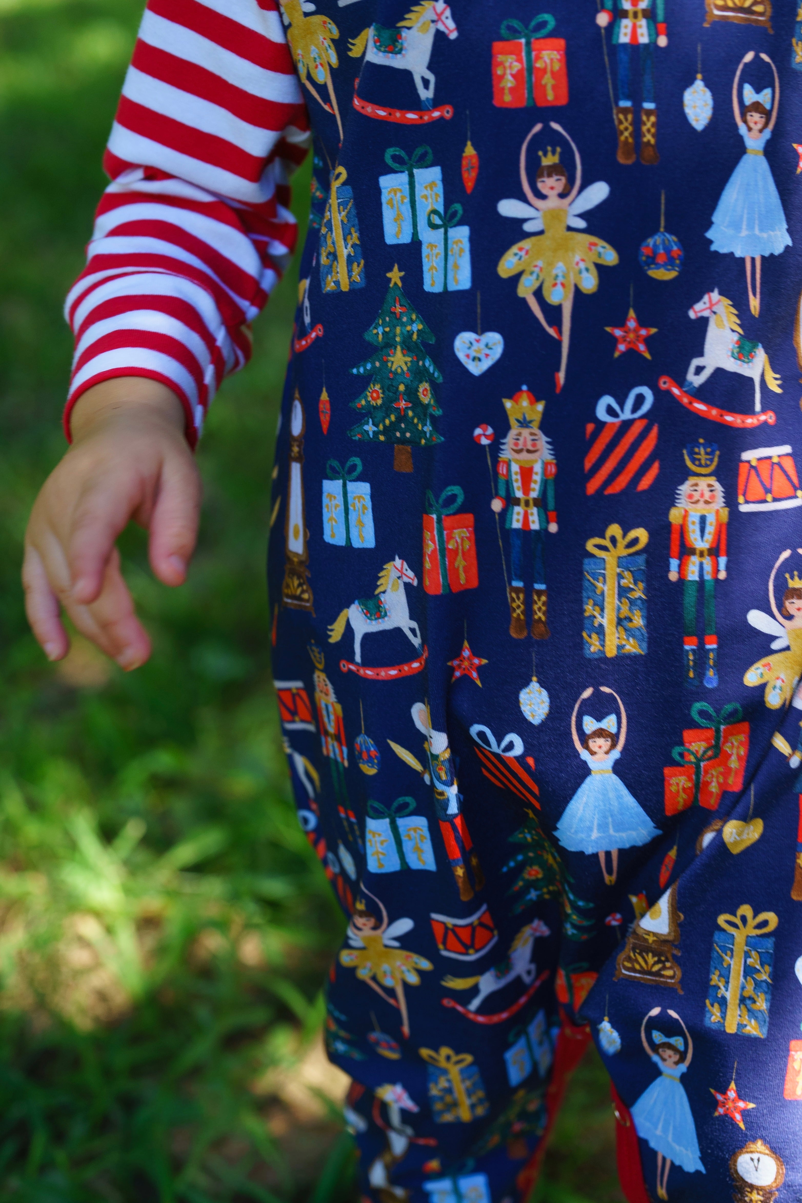 Baby Navy Blue Nutcracker Romper Ships in 2 weeks