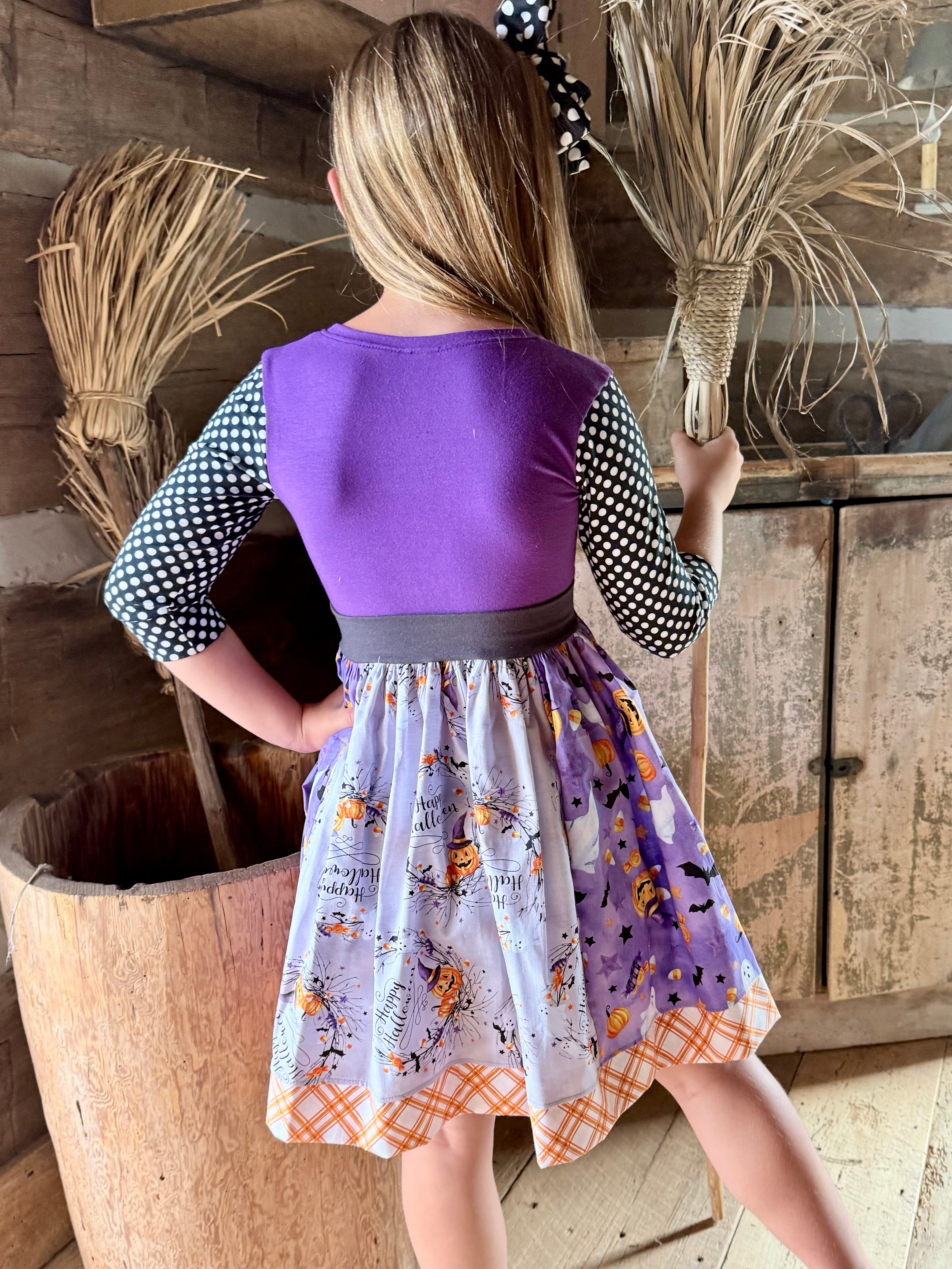 Ghosts and Ghouls 3/4 Dress (ships in 2 weeks)