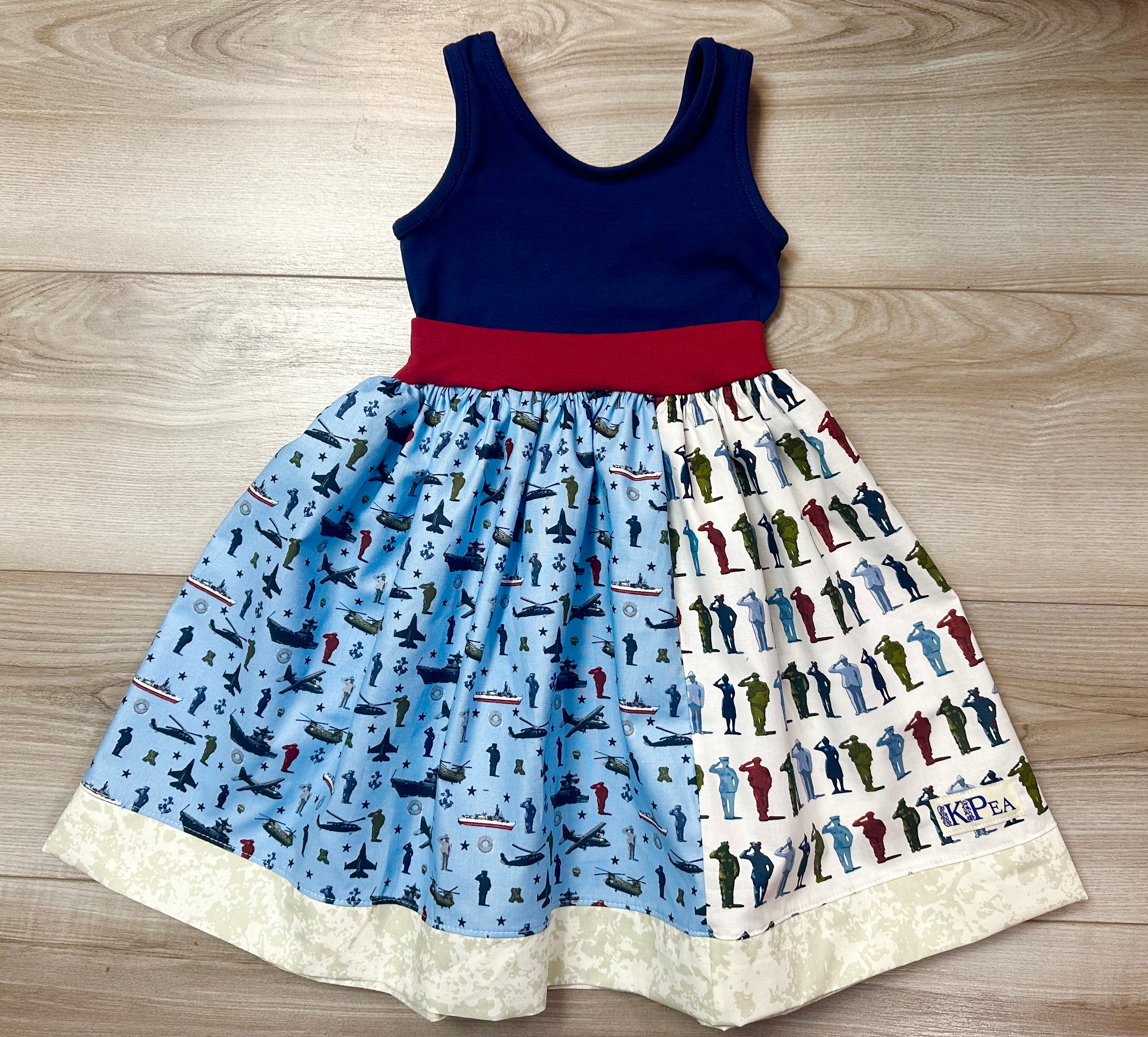 Honor the Brave Tank Twirl Dress (Ships in 2 Weeks)