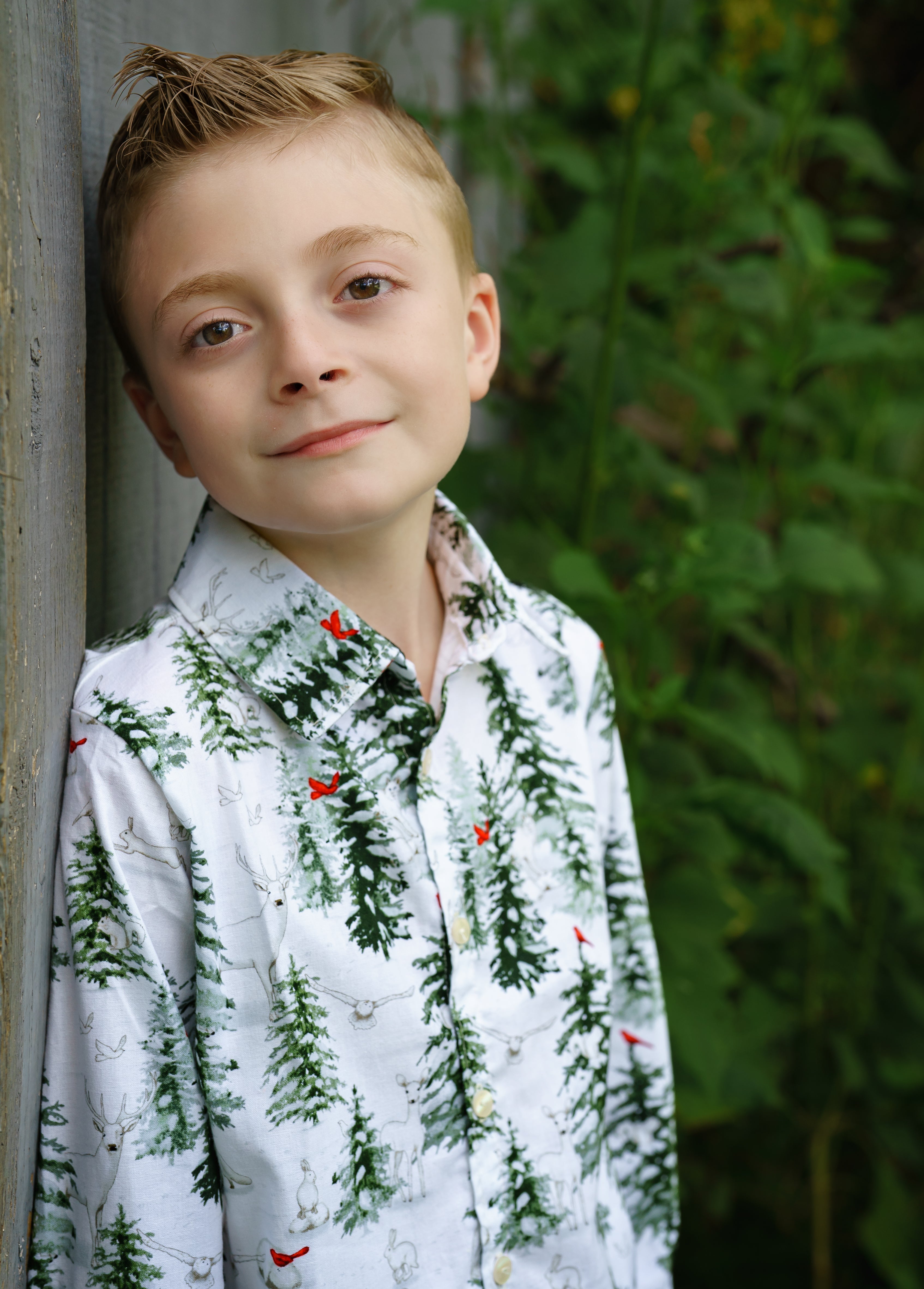 Snowy Pines Andrew Button Up Shirt (SHIPS IN 2 WEEKS)