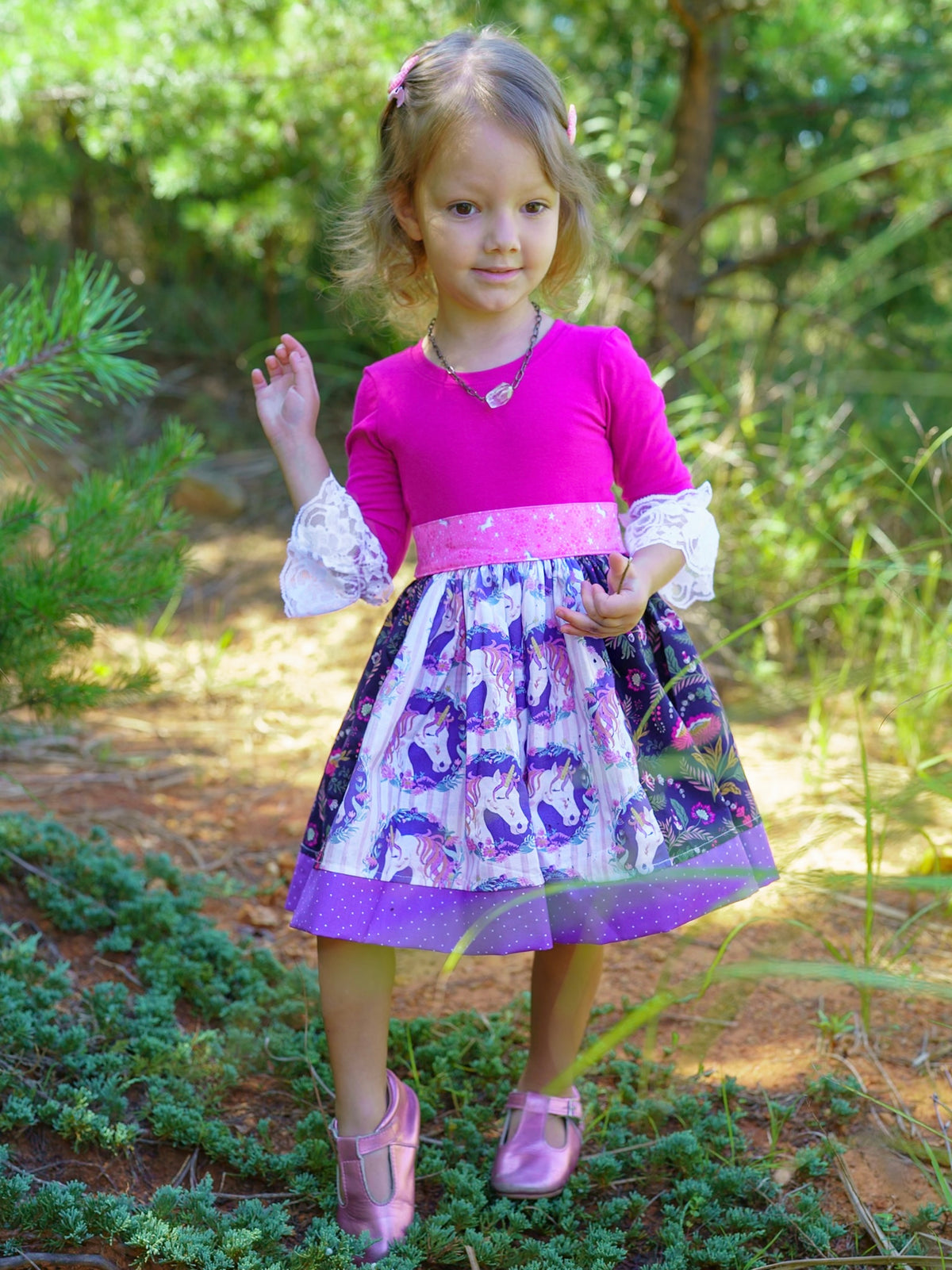 Mystic Meadows lace sleeved Dress (ships in two weeks)