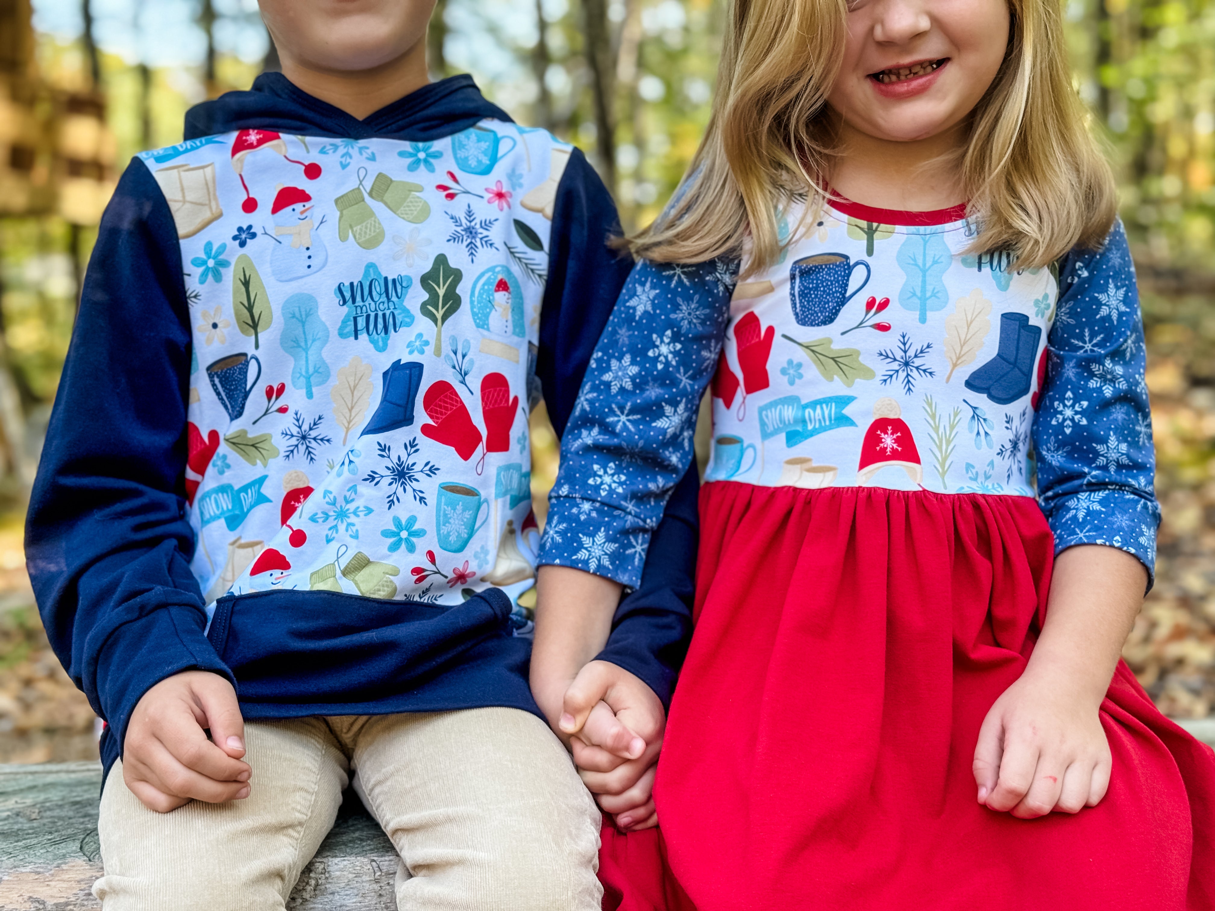 Snow Days 3/4 sleeve Lap Dress (ships in 2 weeks)