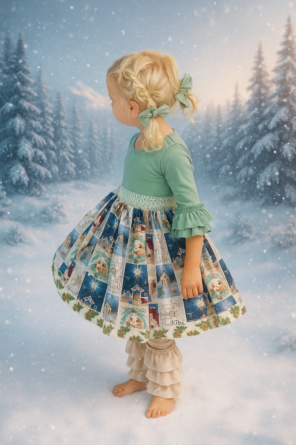 Away in a Manger Bailey Twirl dress (ships in 2 weeks)
