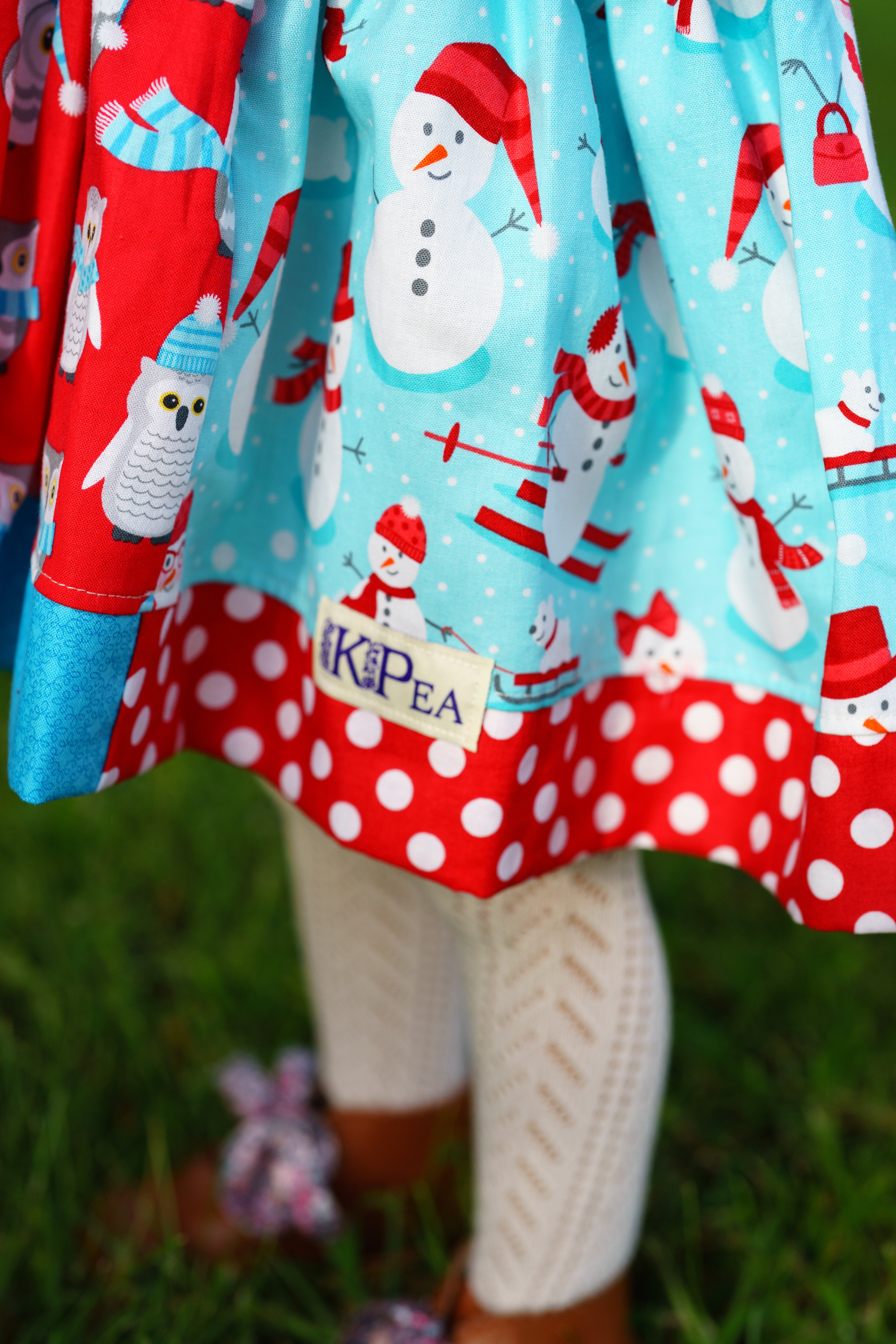 Frosty the Snowman 3/4 sleeved TWIRL Dress (ships in 2 weeks)