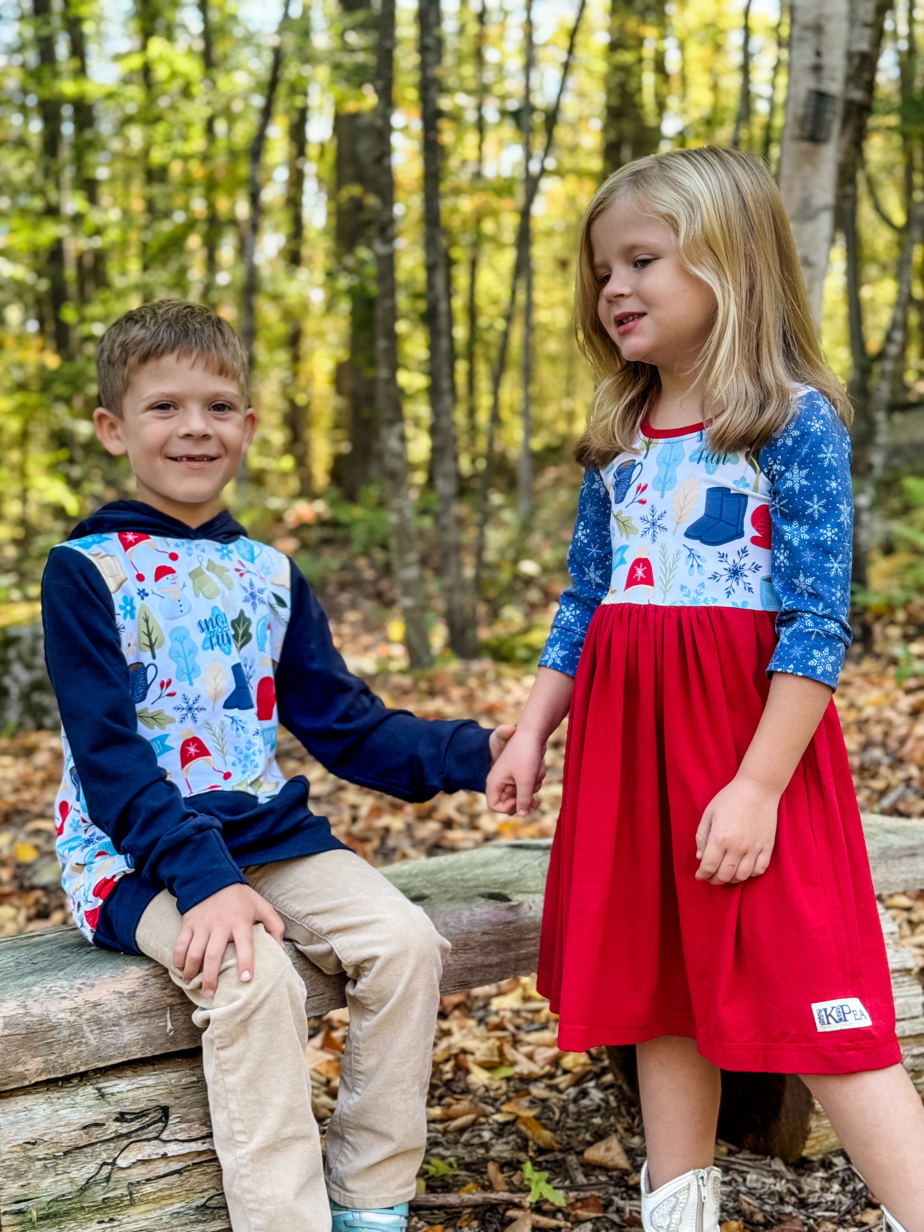 Snow Days 3/4 sleeve Lap Dress (ships in 2 weeks)