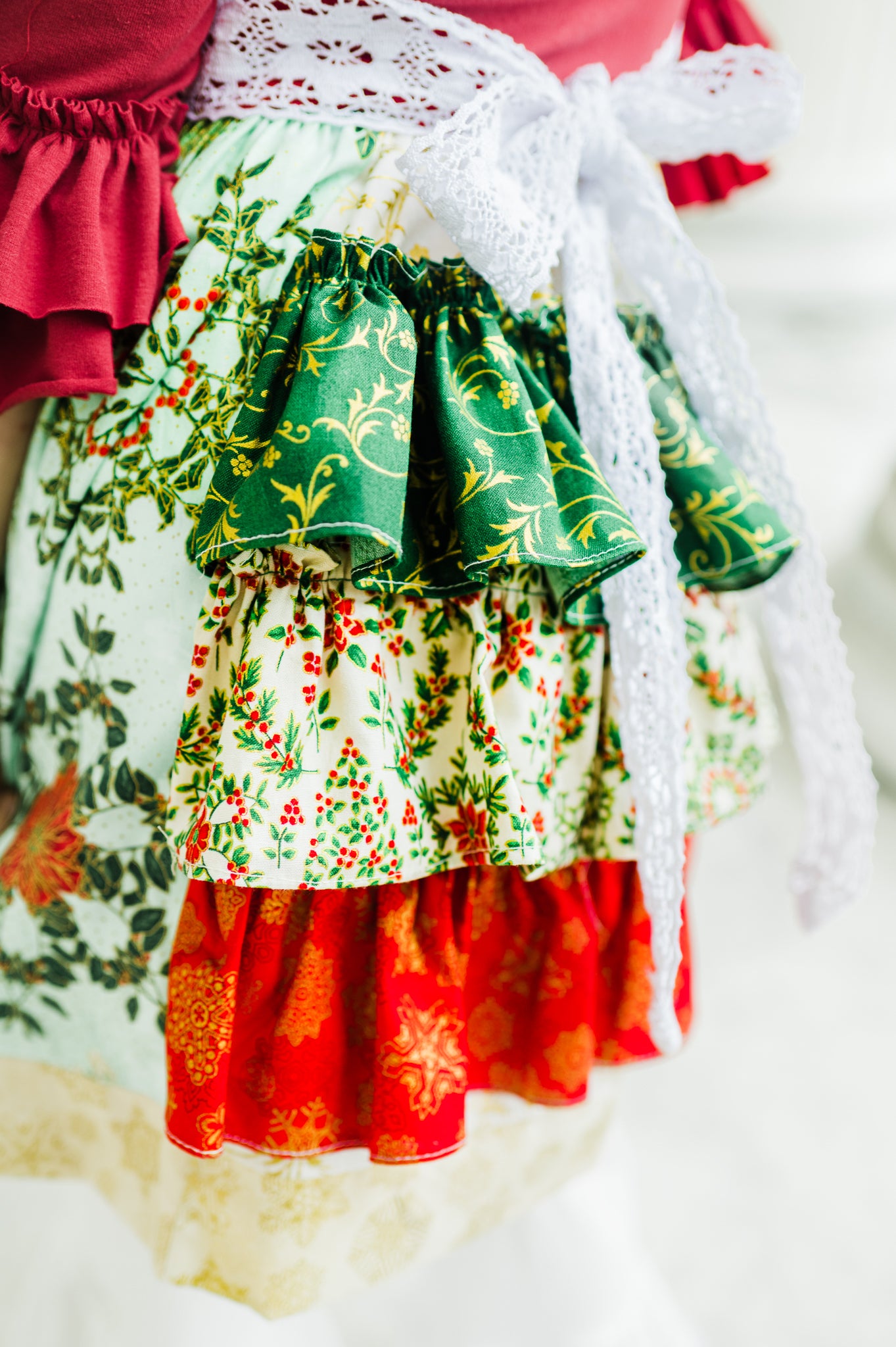 Gold Frankincense and Myrrh Christmas Bustle Dress