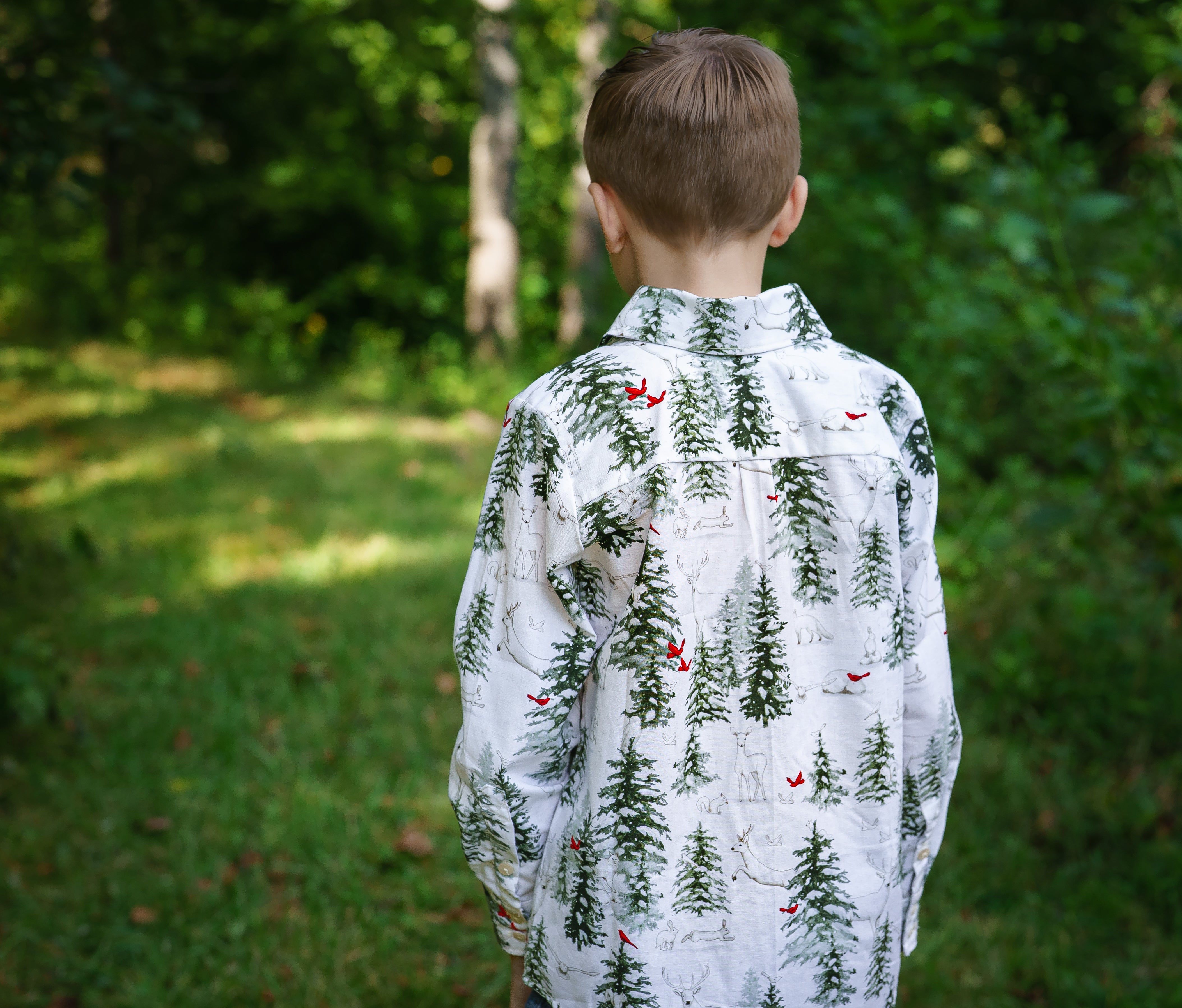 Snowy Pines Andrew Button Up Shirt (SHIPS IN 2 WEEKS)