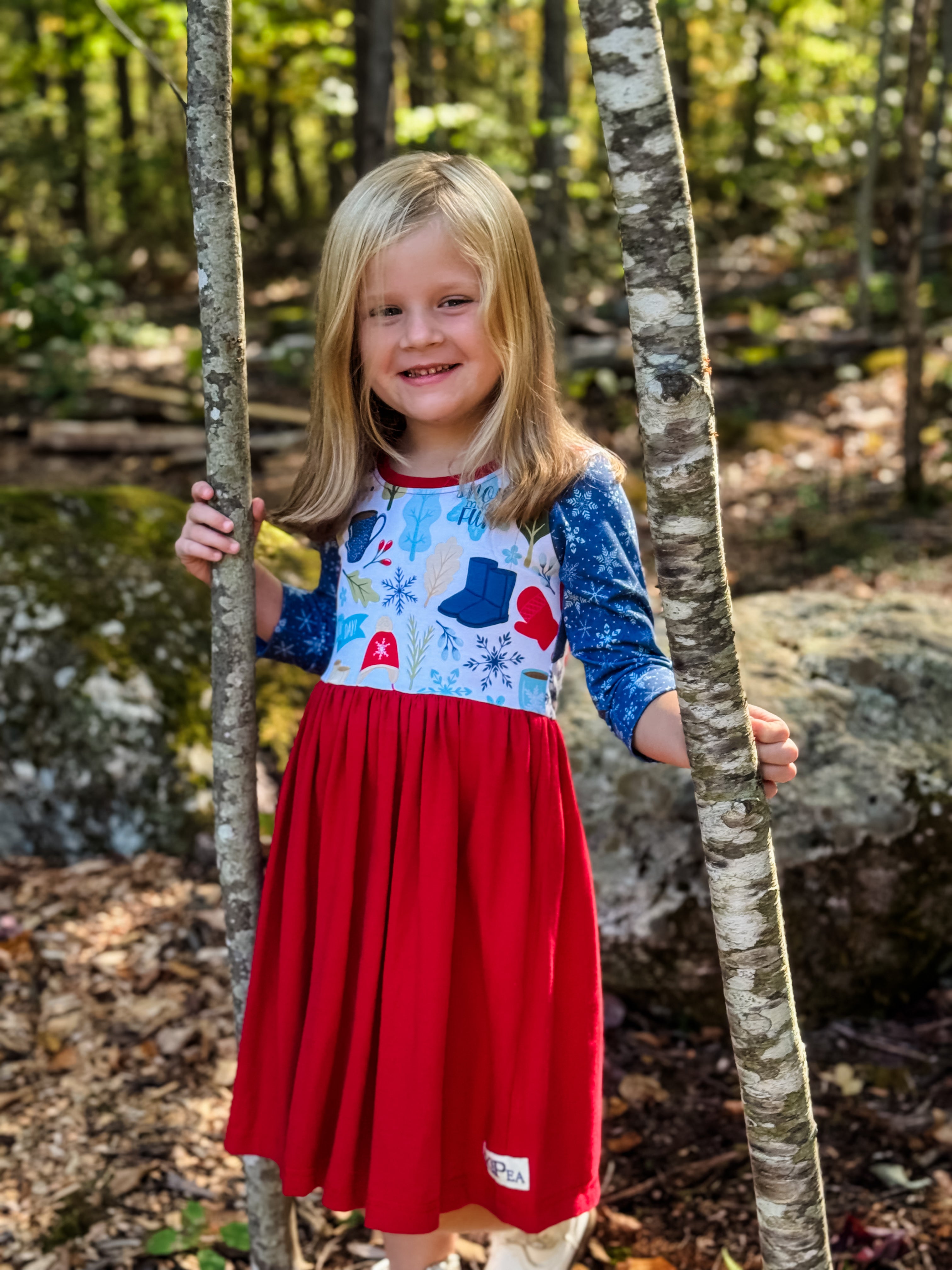 Snow Days 3/4 sleeve Lap Dress (ships in 2 weeks)
